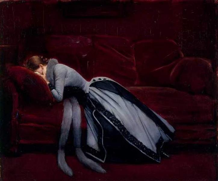 Po popełnieniu gafy by Jean Béraud - 1885 - 38,1 × 46 cm 