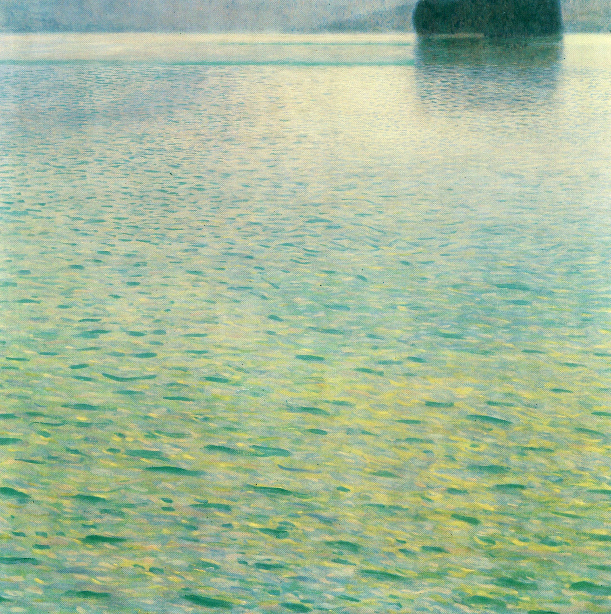 Ostrov v Attersee by Gustav Klimt - 1901 - 100 cm x 100 cm 