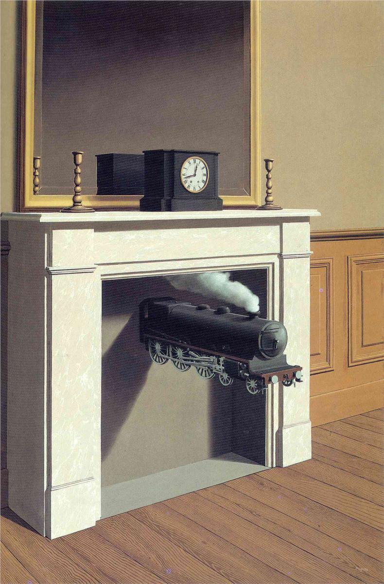Пронзенное время by René Magritte - 1939 - 147 cm × 98.7 см 