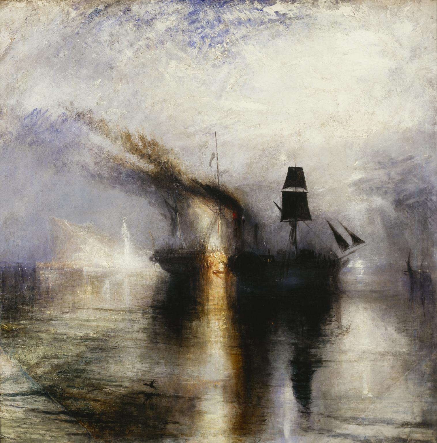 Paz: Entierro en el mar del cuerpo de Sir David Wilkie by Joseph Mallord William Turner - 1842 - 87 cm x 86 cm Tate Modern