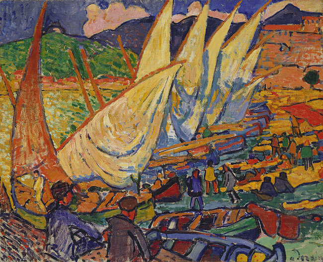 Рыбацкие лодки, Коллиур by Андре Дерен - 1905 - 81 x 100,3 см 