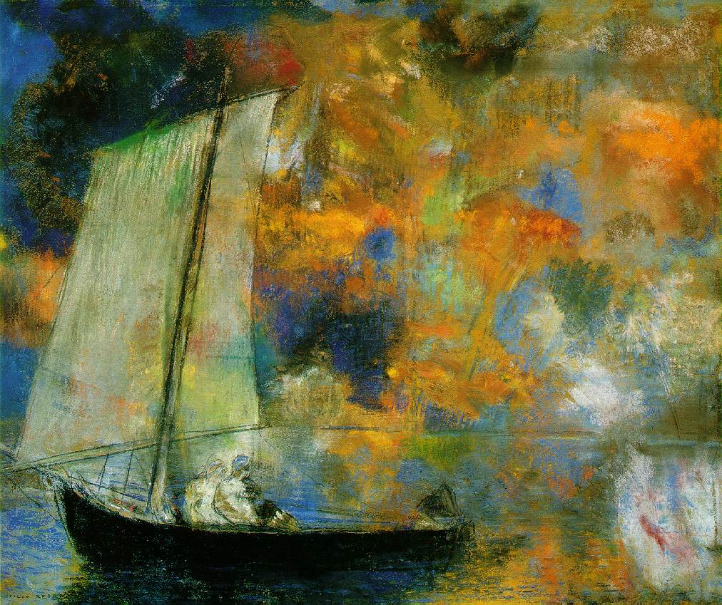 Flower Clouds by Odilon Redon - c. 1903 - 44,5 x 54,2 cm Art Institute of Chicago