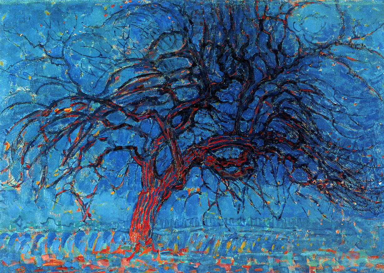 Avond (Anoitecer): A Árvore Vermelha by Piet Mondrian - 1910 - 70 x 99 cm 