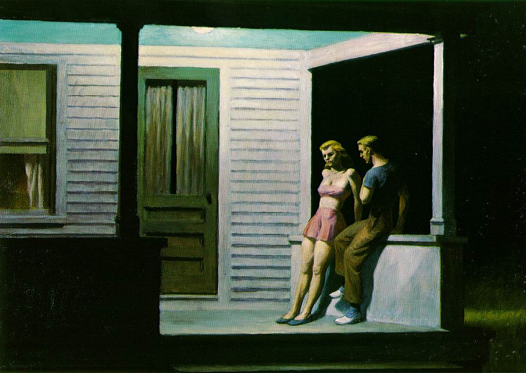 Sommerabend by Edward Hopper - 1947 - - Private Sammlung