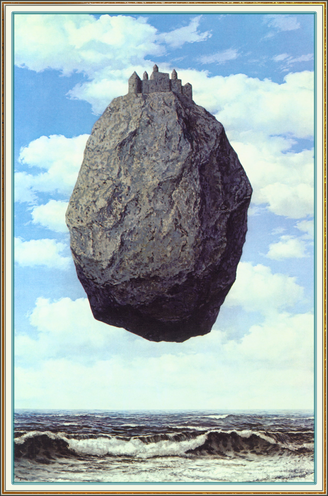 Het Kasteel van de Pyreneeën by René Magritte - 1959 - 200 x 145 cm 
