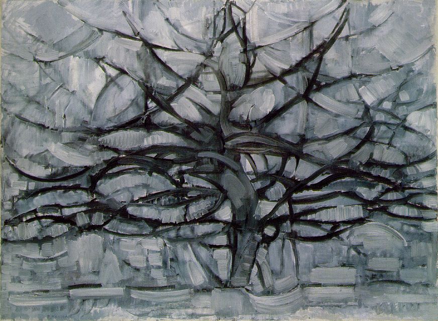 灰色的树 by 皮特 蒙德里安 - 1911 - 79.7 x 109.1 cm 海牙美术馆