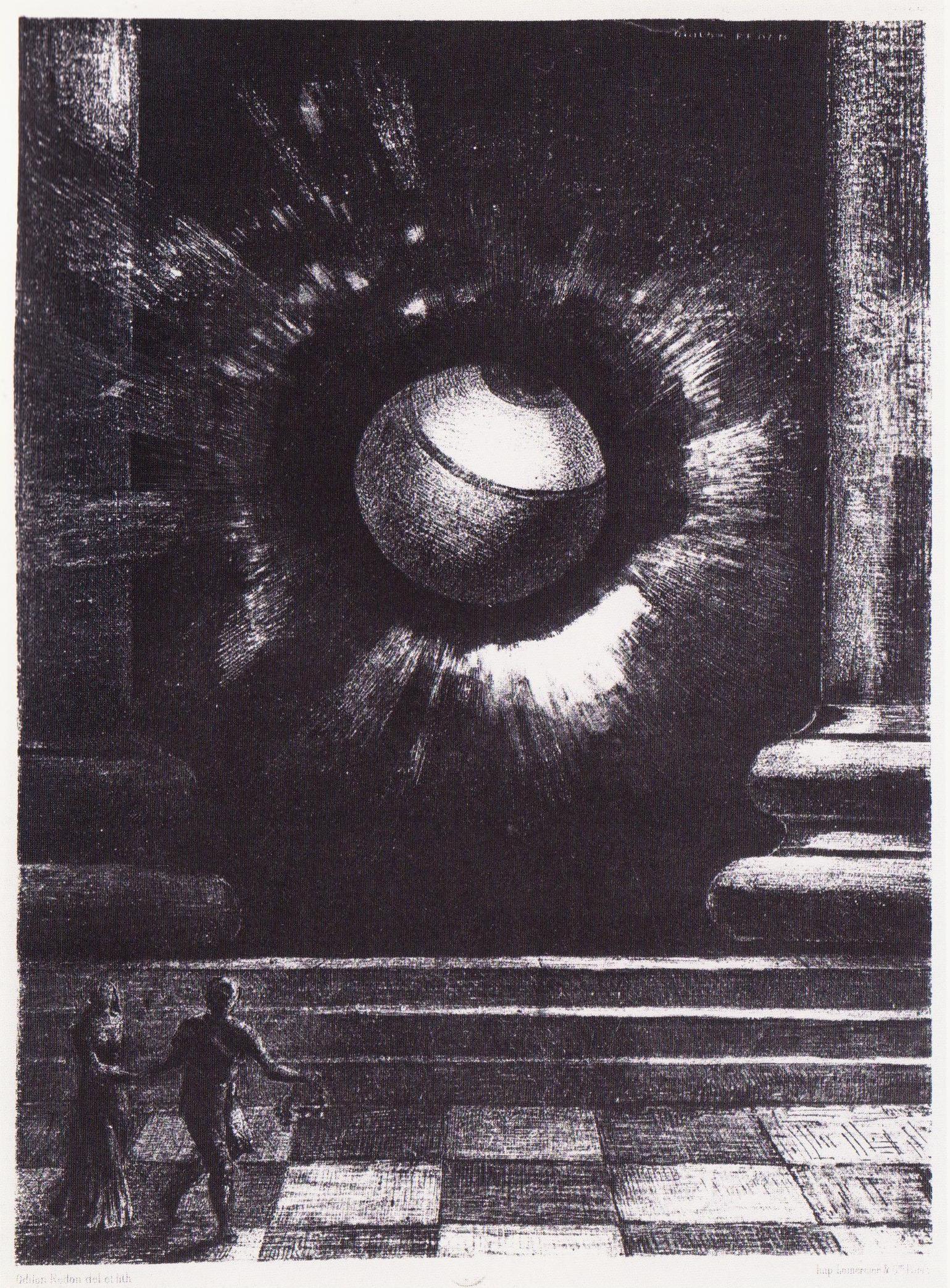 Vision by Odilon Redon - 1879 - 27.4 x 19.8 cm Art Institute of Chicago