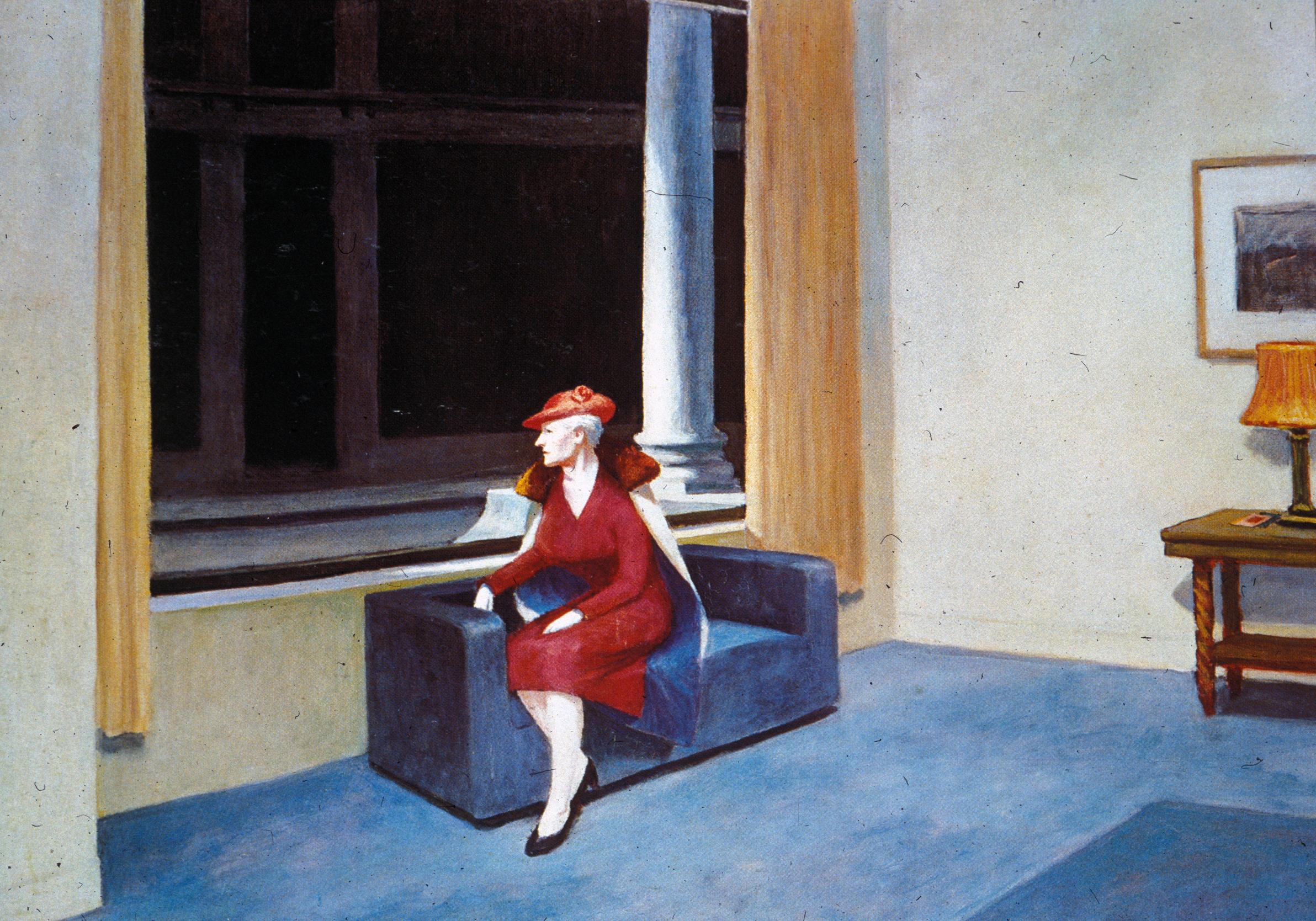 The Hotel Window by Edward Hopper - 1955 - 101.6 x 139.7 cm private collection