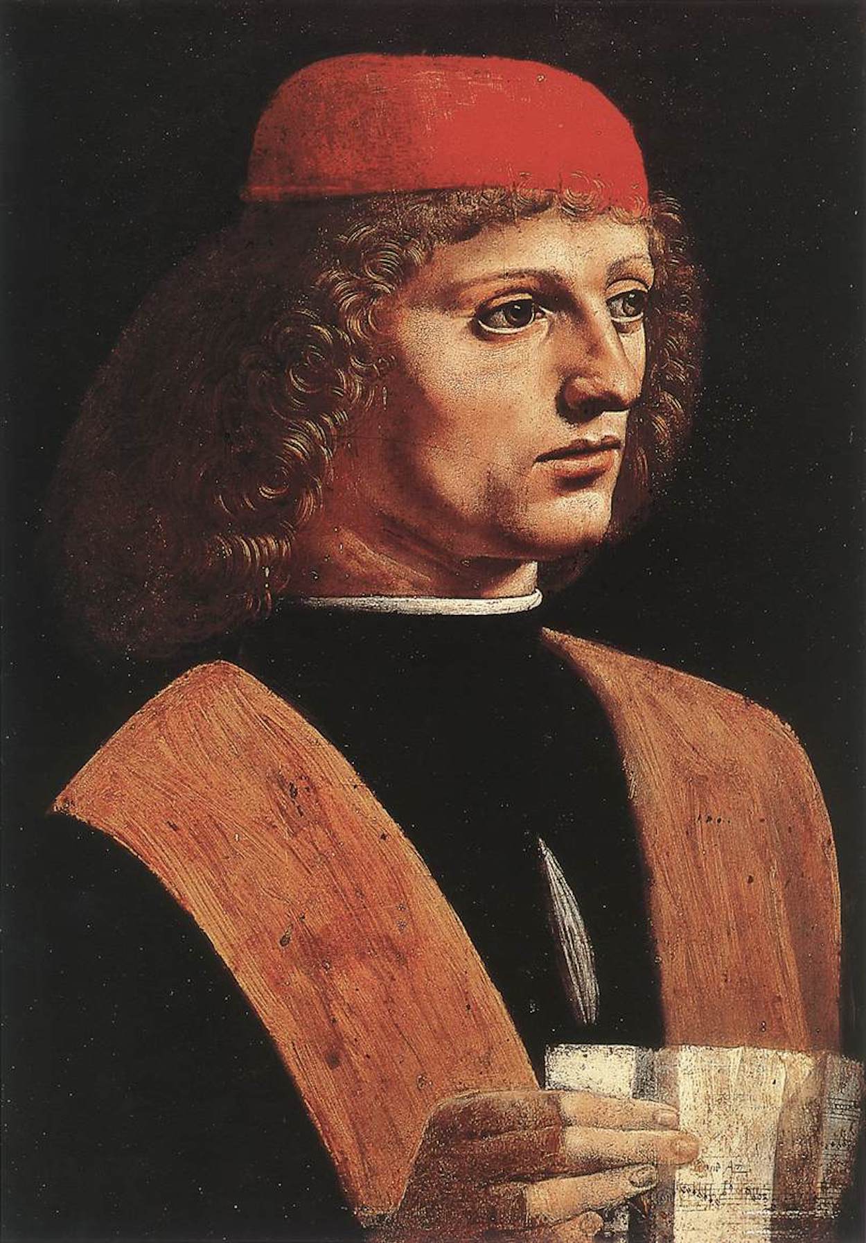 The Musician by Leonardo da Vinci - c. 1486 - 44.7 x 32 cm Pinacoteca Ambrosiana