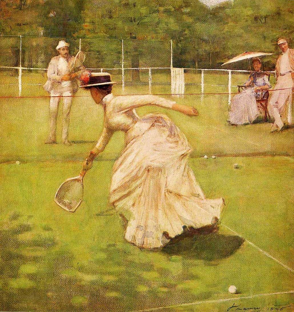 La partita a tennis by John Lavery - 1885 - 65.9 x 63.4cm 