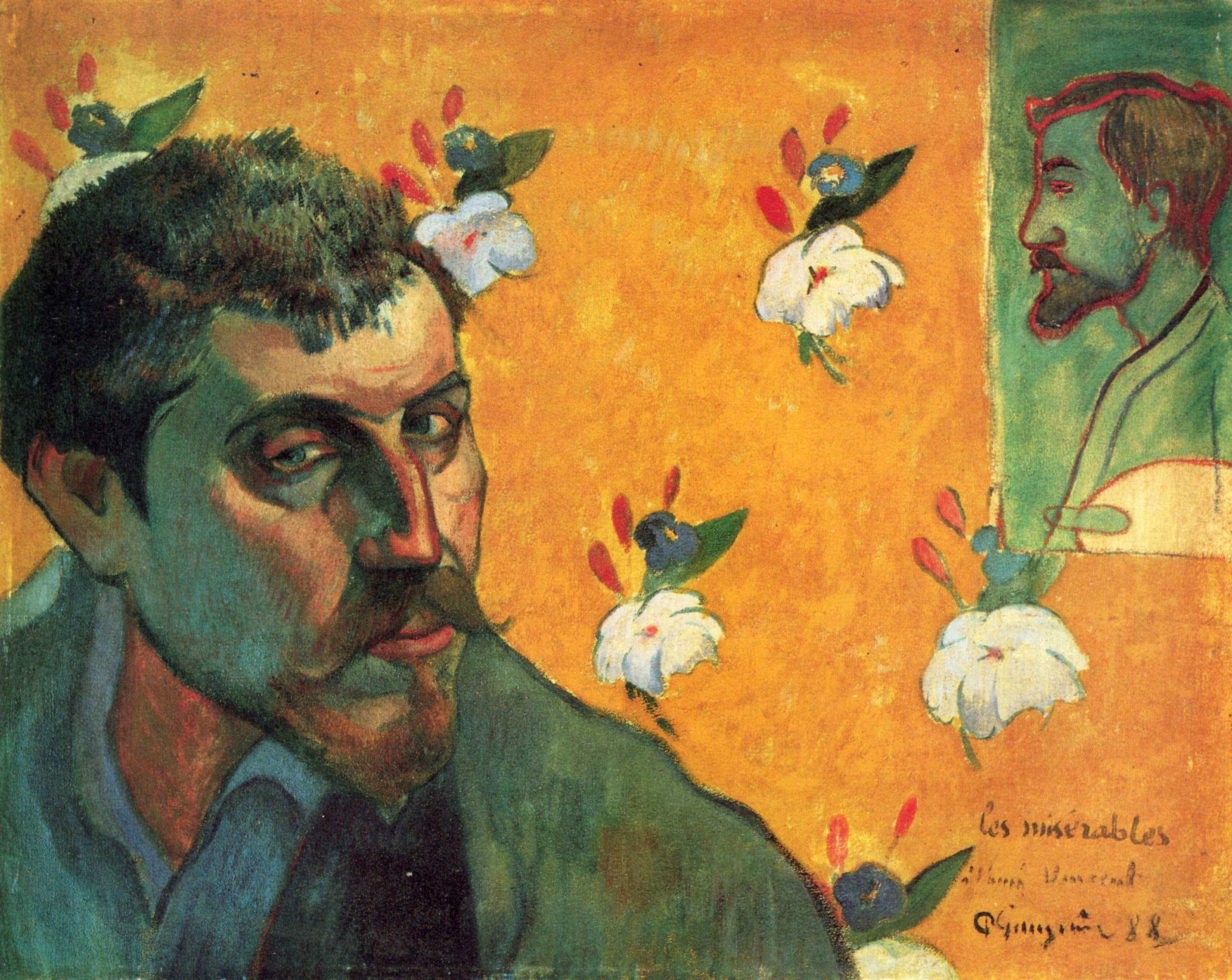 Autoportret cu Émile Bernard by Paul Gauguin - 1888 - 45 × 55 cm 