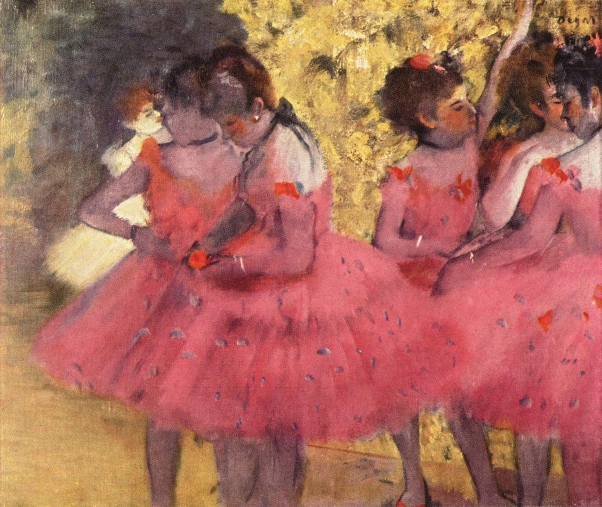 The Pink Dancers, Before the Ballet by Edgar Degas - 1884 Ny Carlsberg Glyptotek
