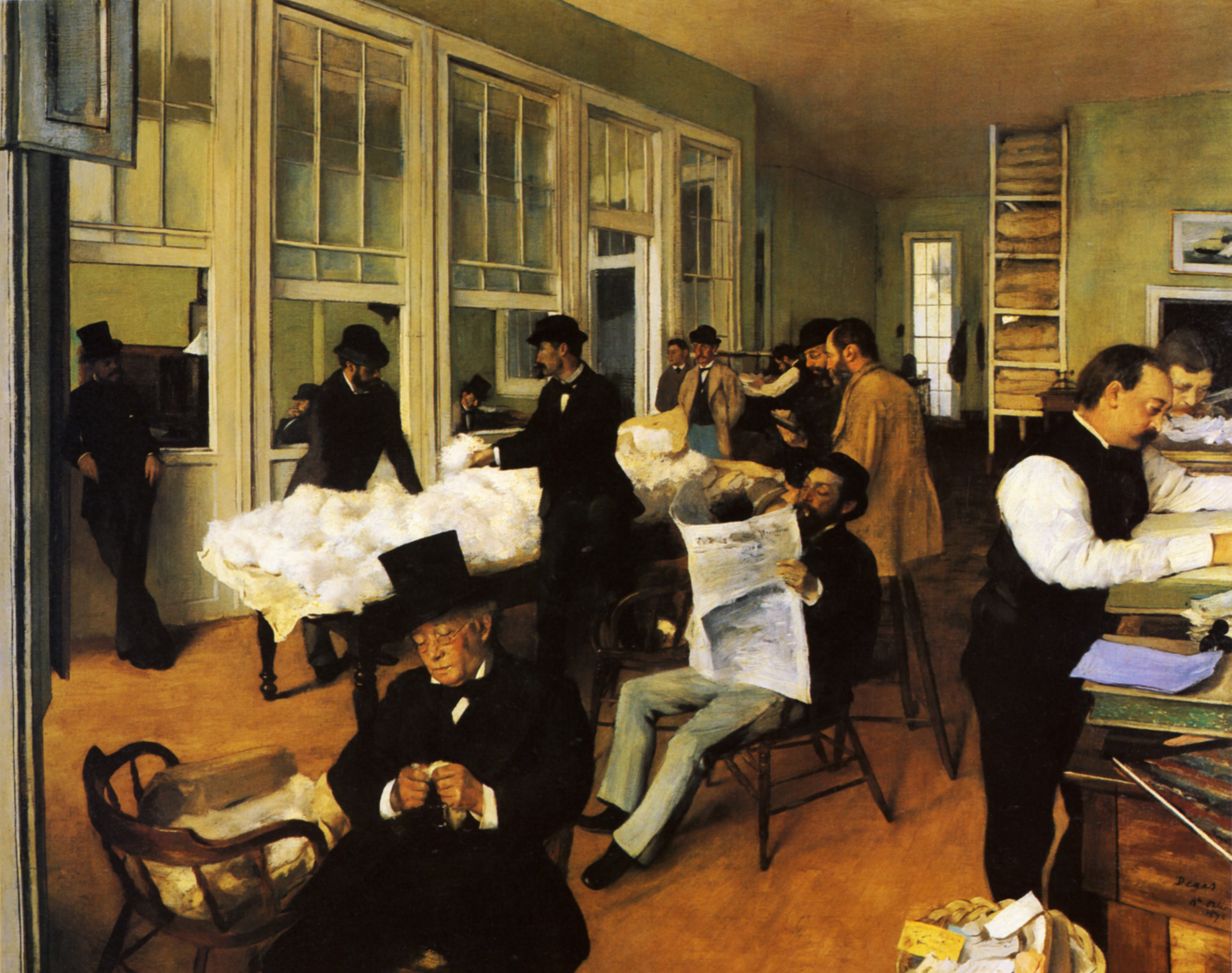 A Cotton Office in New Orleans by Edgar Degas - 1873 - 73 × 92 cm Musée des beaux-arts de Pau
