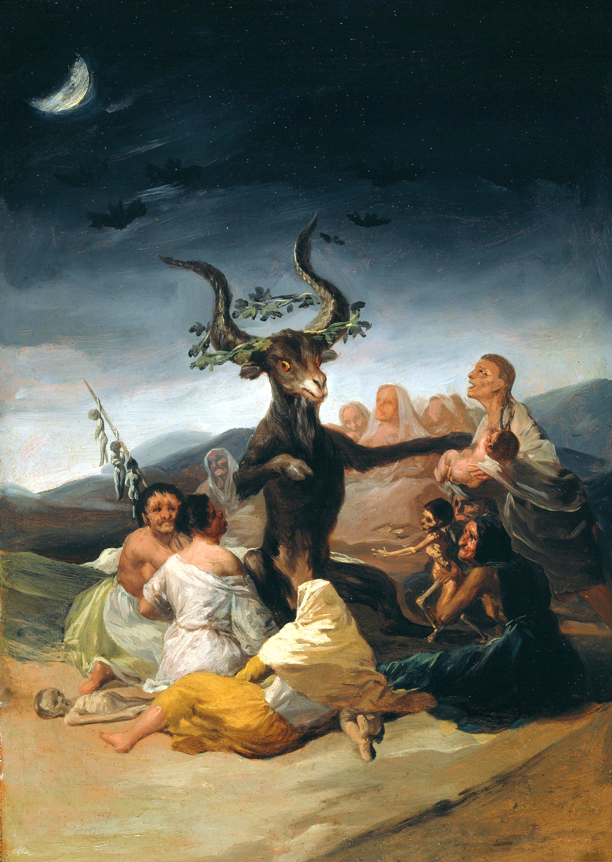 De Sabbath der Heksen by Francisco Goya - 1797 - 1798 - 30 x 43 cm 