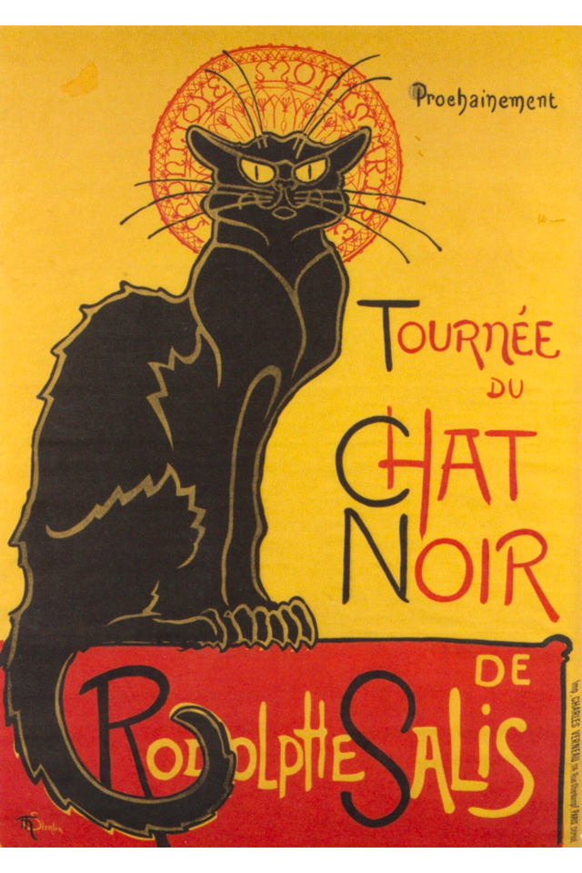 Προσεχώς, η περιοδεία της Μαύρης Γάτας του Ροντόλφ Σαλί by Theophile Steinlen - 1896 