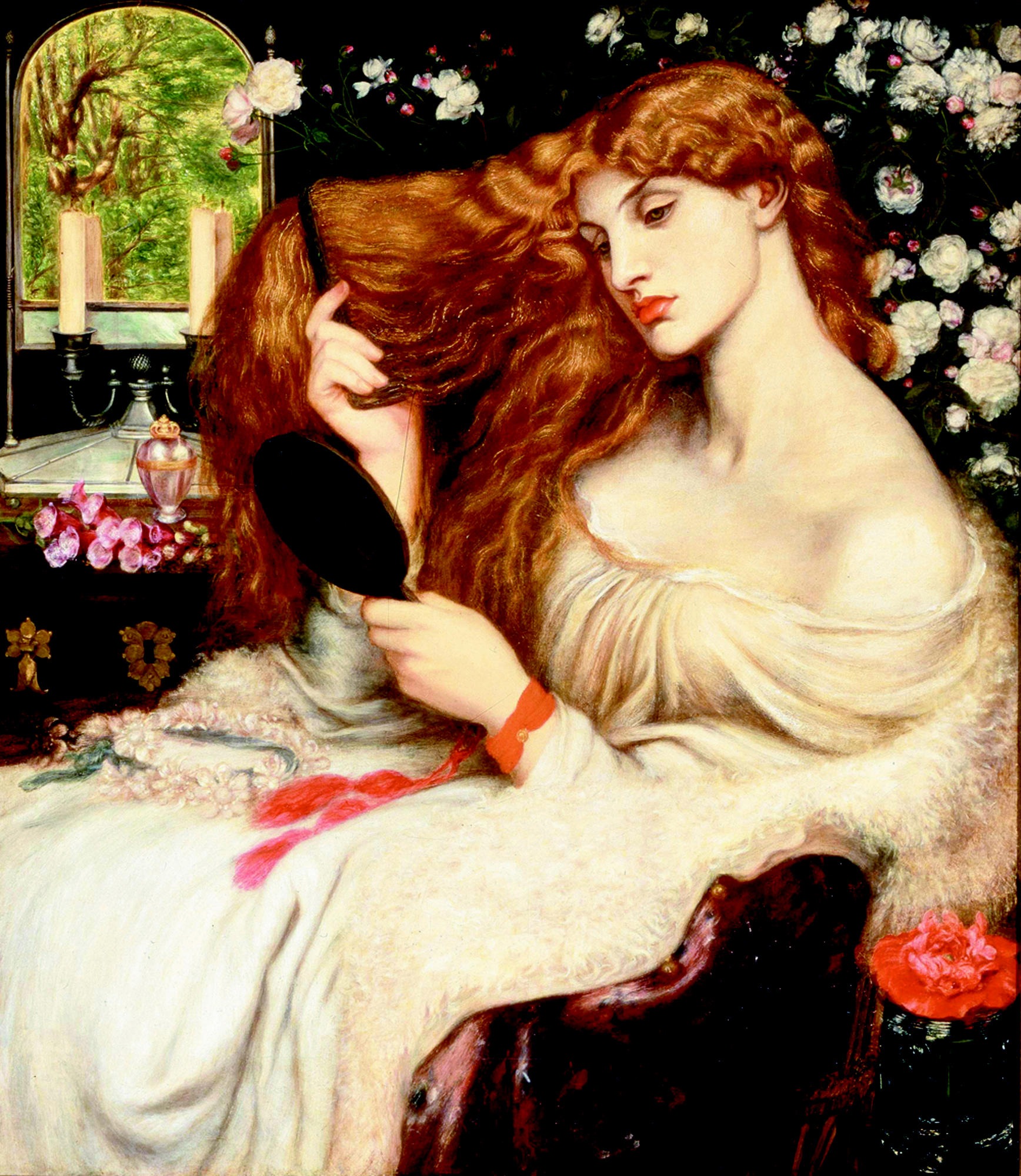 莉莉丝夫人 by 但丁 罗塞蒂 - 1866–68 - 96.5 cm × 85.1 cm 特拉华艺术博物馆