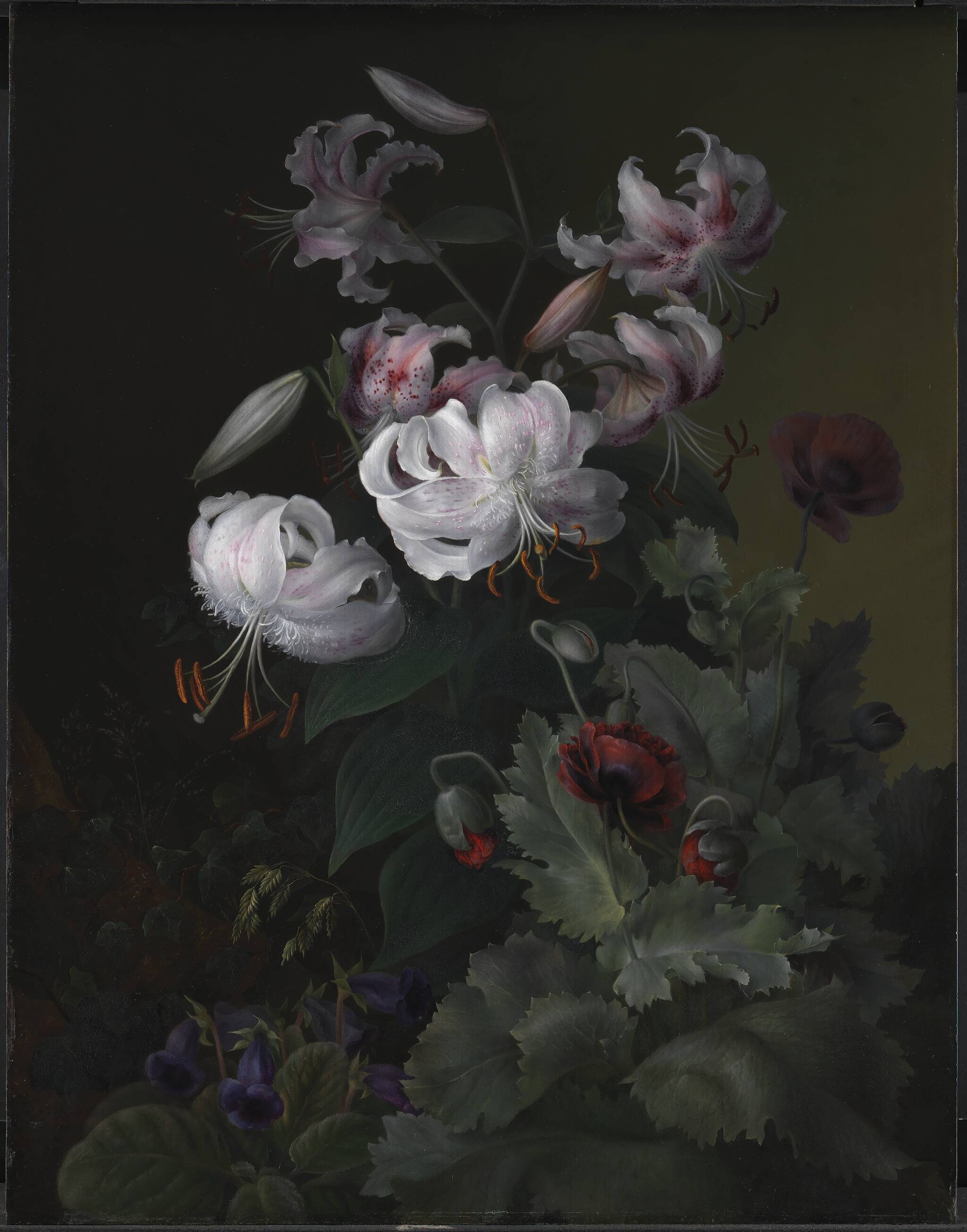 Flowering Plants by Hermania Neergaard - 1845 - 64 x 50 cm Statens Museum for Kunst