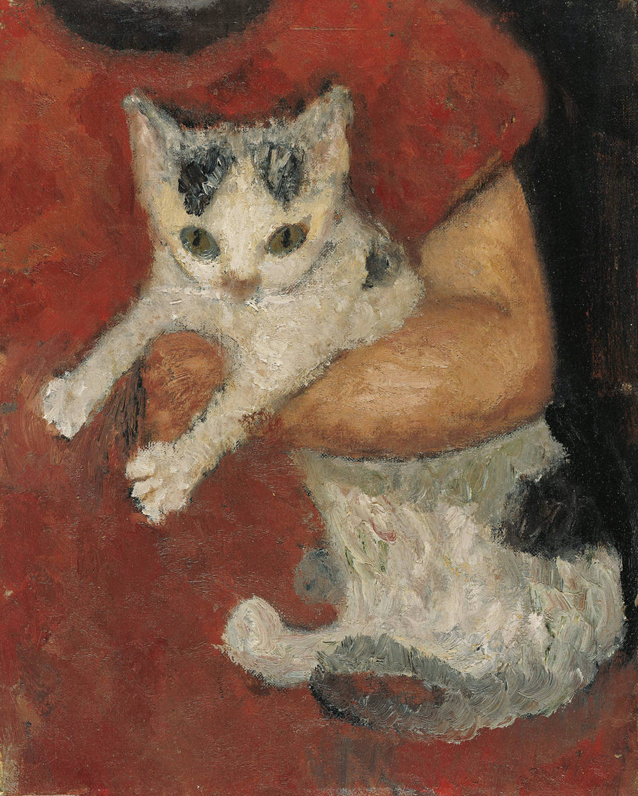 子供の腕に抱かれた猫 by Paula Modersohn-Becker - 1903年 - 32.5 x 25.6 cm 