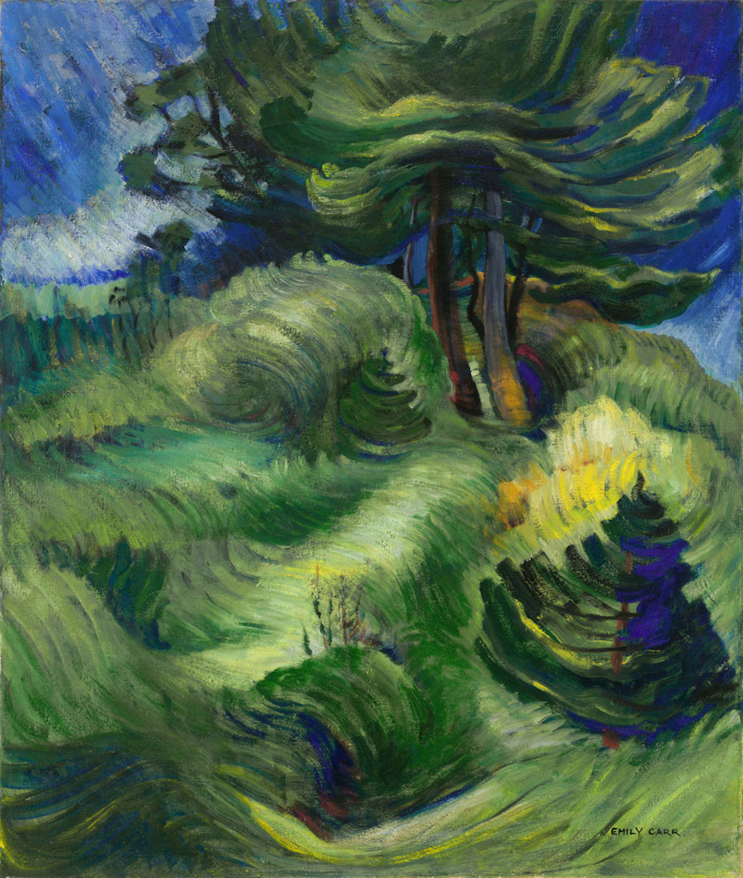 Zmítány větrem by Emily Carr - 1939 - 81,6 x 69,2 cm 
