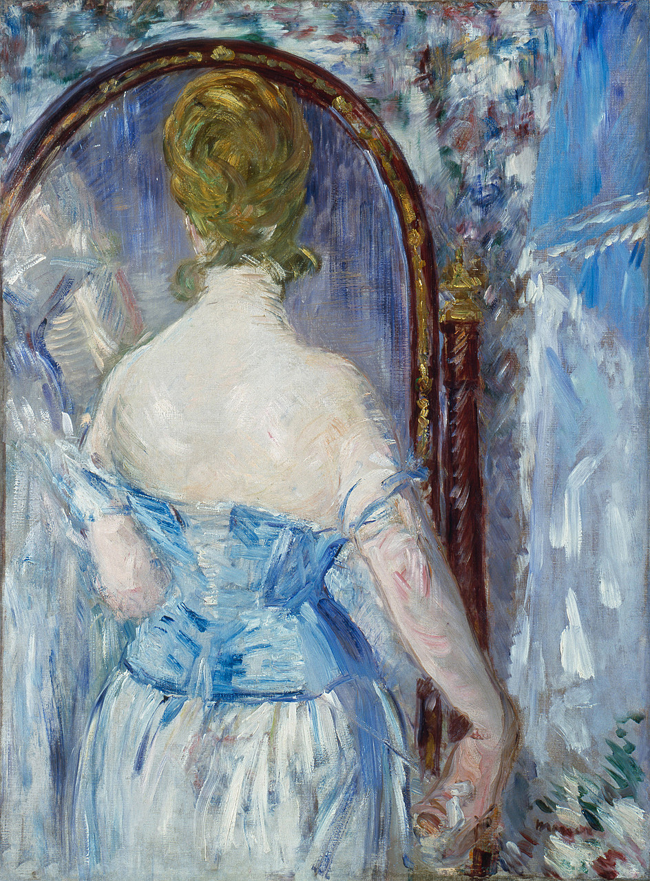 거울 앞에서 by Édouard Manet - 1876년 - 93 x 71.6 cm 