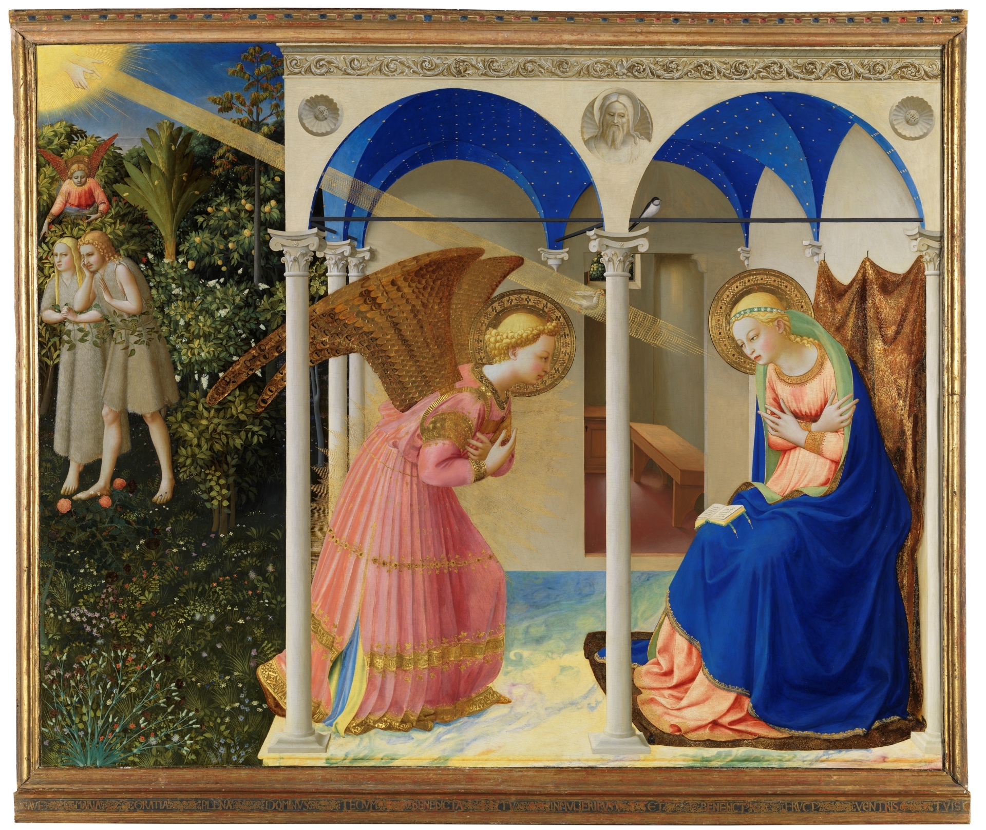 البشارة by Fra Angelico - نحو 1426 م - 162.3 × 191.5 سم 