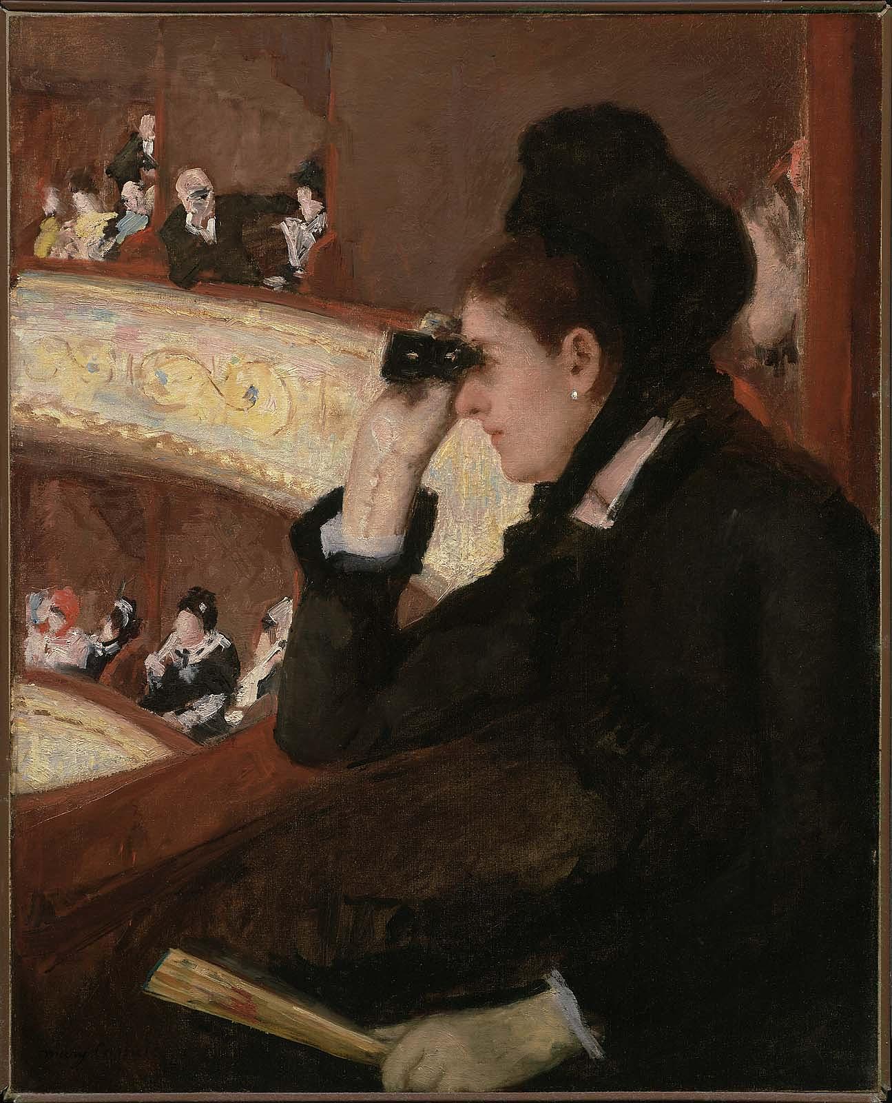 في المقصورة by Mary Cassatt - 1878 م - 81.82 × 66.08 سم 