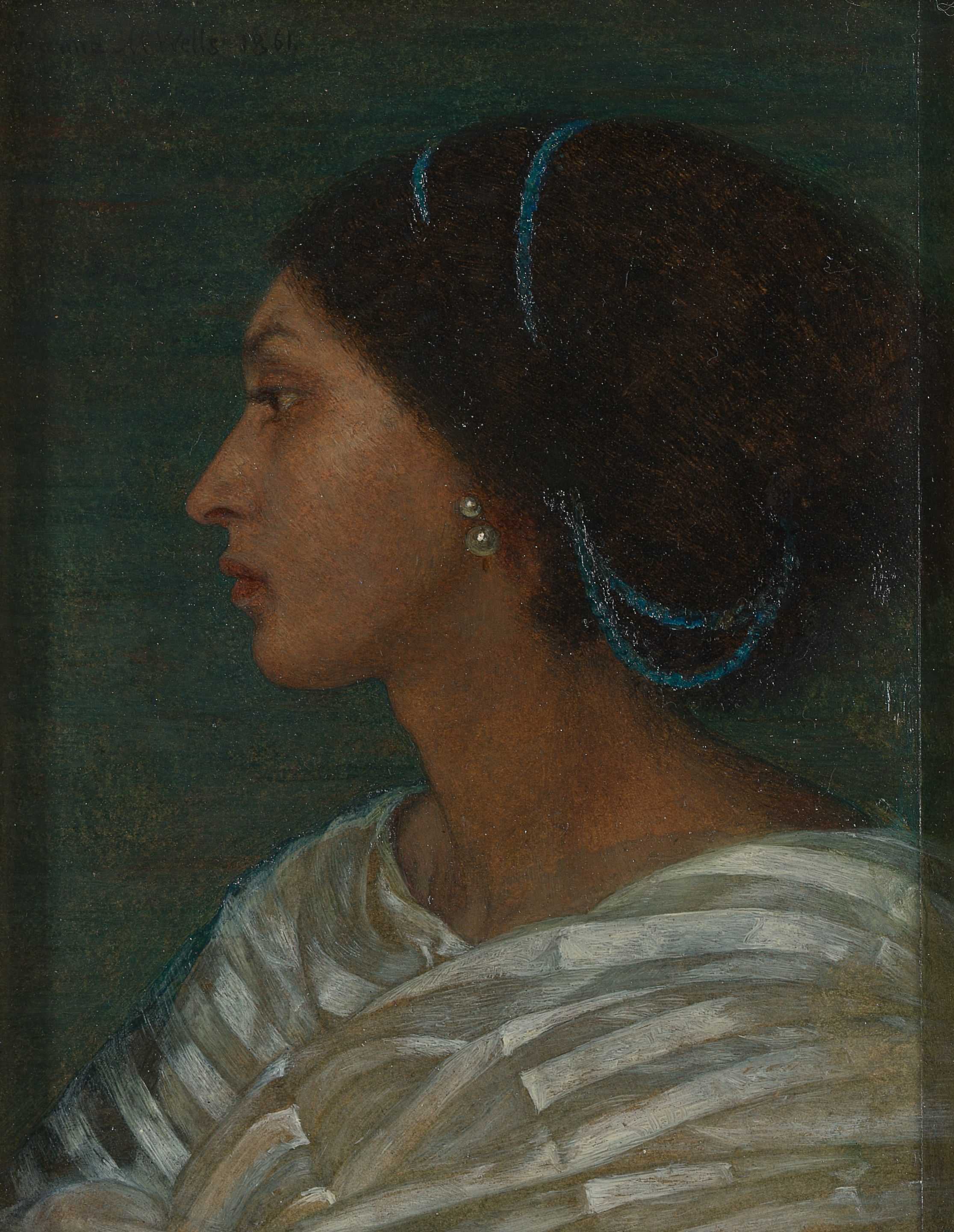 فاني إيتون by Joanna Boyce Wells - 1861 م - 17.1 × 13.7 سم 