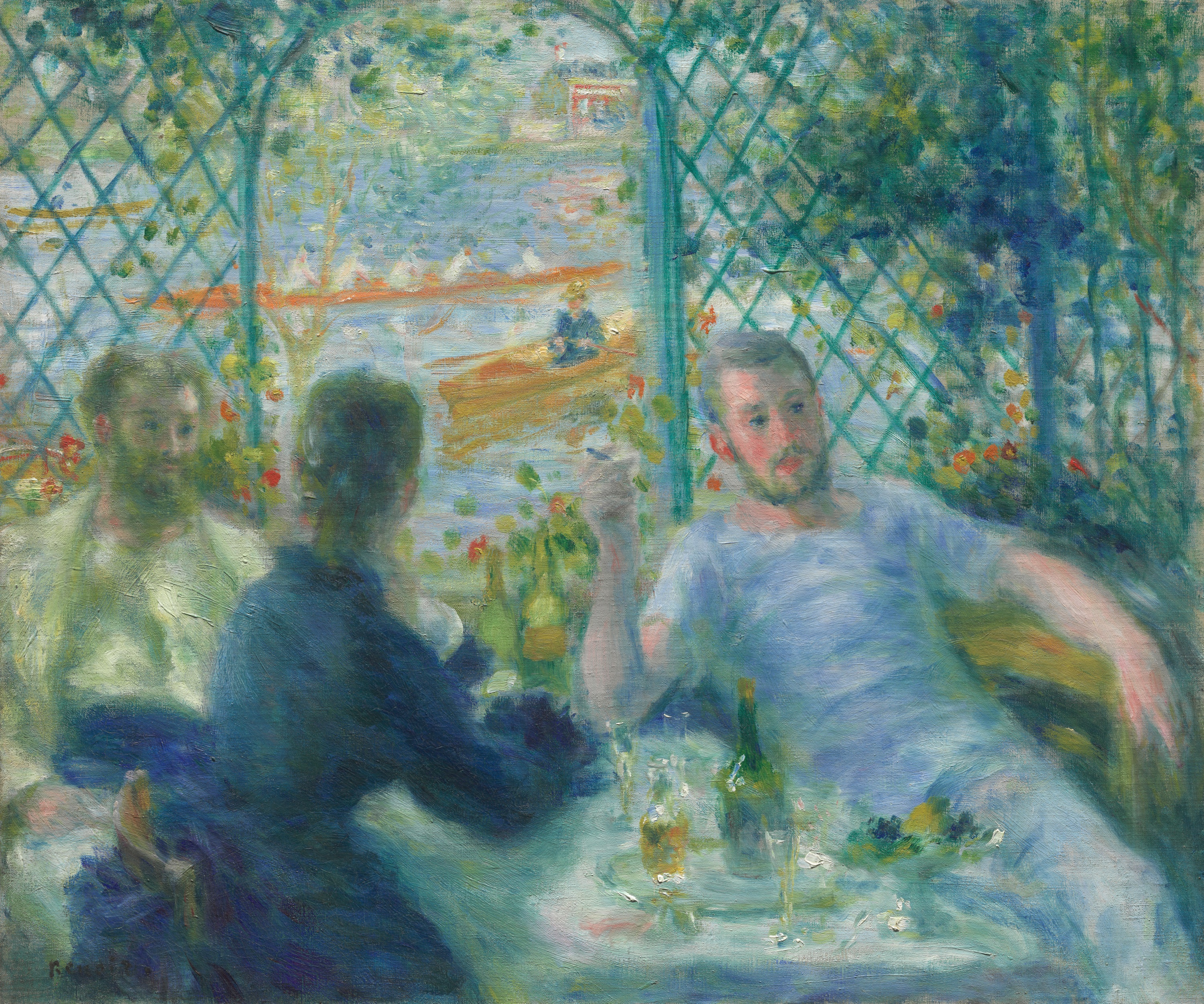 غداء في مطعم فورنايز by Pierre-Auguste Renoir - 1875 م - 55 × 65.9 سم 