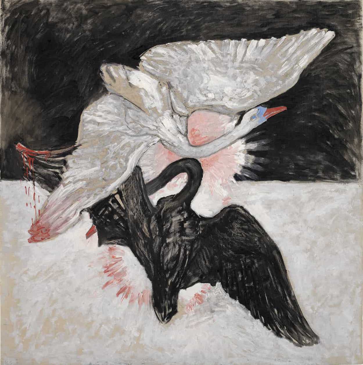 天鹅，第九组第六号/SUW by 希尔玛·阿芙 克林特 - 1915 - 153 x 153 cm 