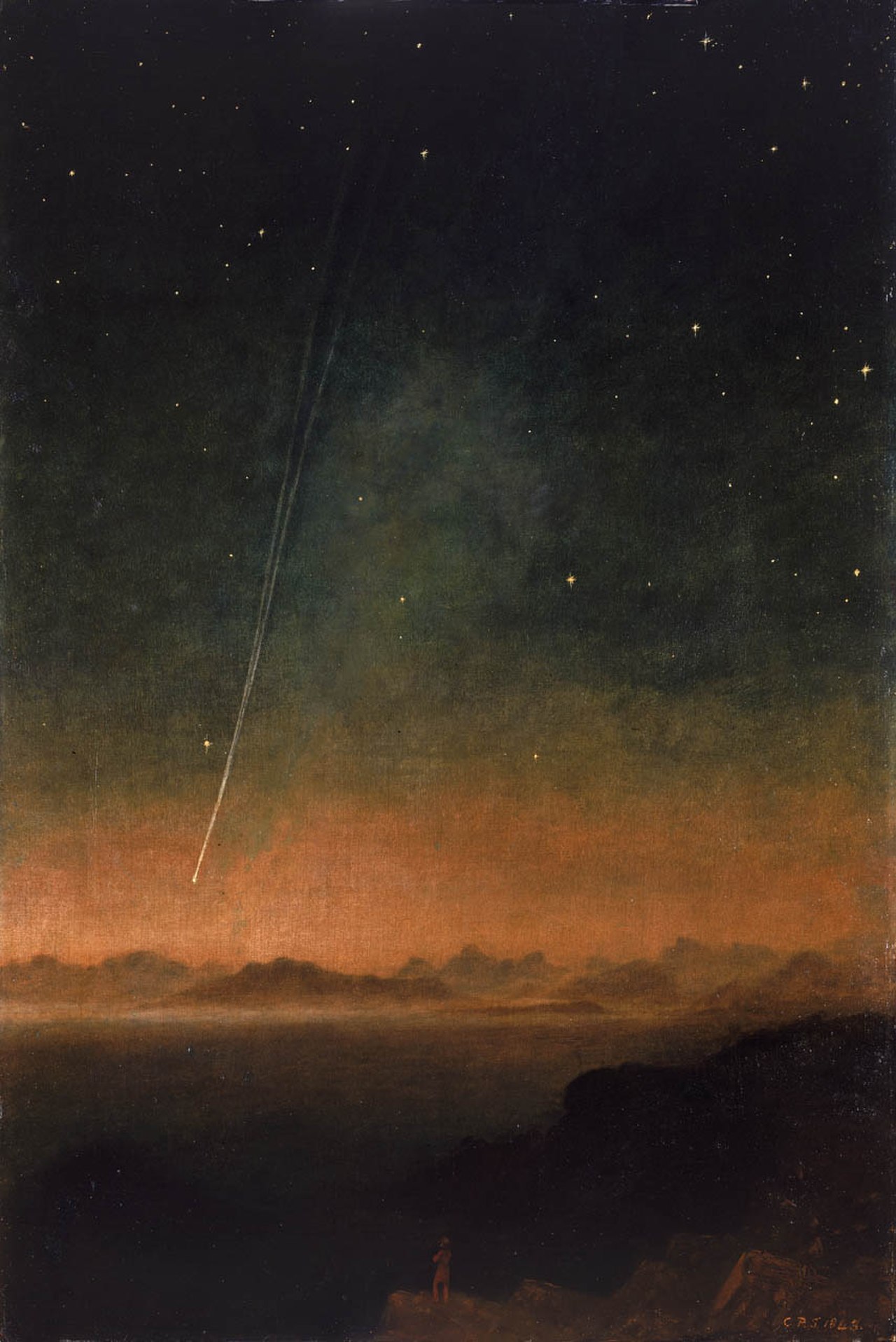 The Great Comet of 1843 by Charles Piazzi Smyth - 1843 - 105.2 x 75.3 cm National Maritime Museum