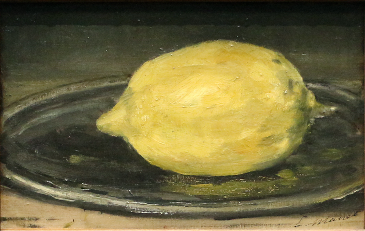 नींबू by Édouard Manet - १८८०  - १४ x २२ सेमी 