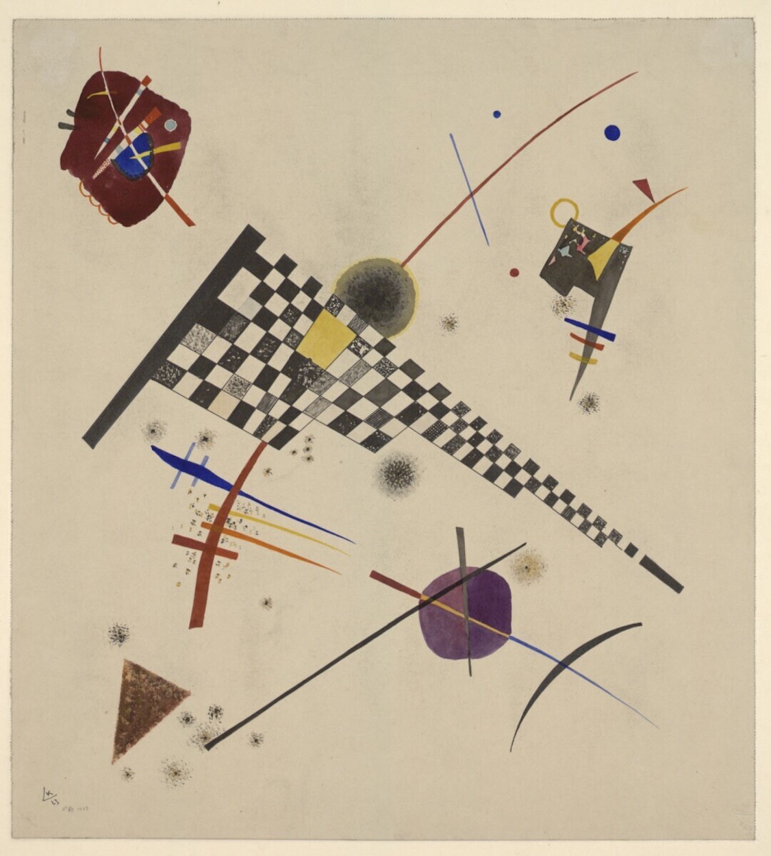 그리드 (The Grid) by Wassily Kandinsky - 1923년 - 47 x 42.2 cm 