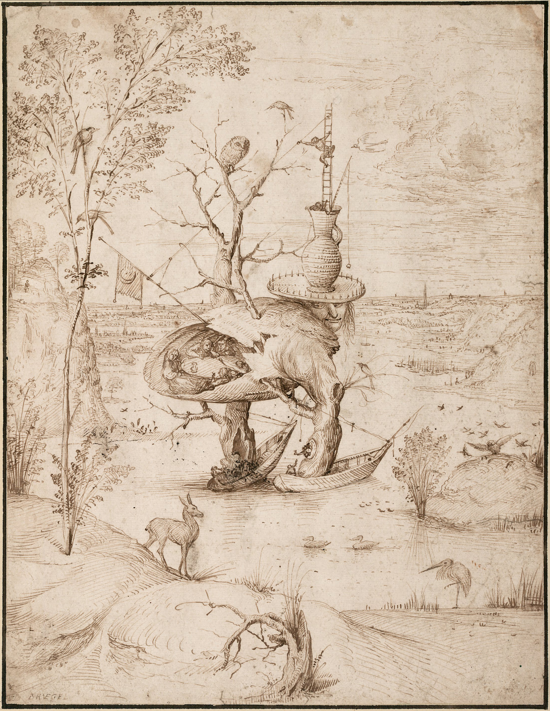 Człowiek-drzewo by Hieronymus Bosch - 1500 - 27,7 x 21,1 cm 