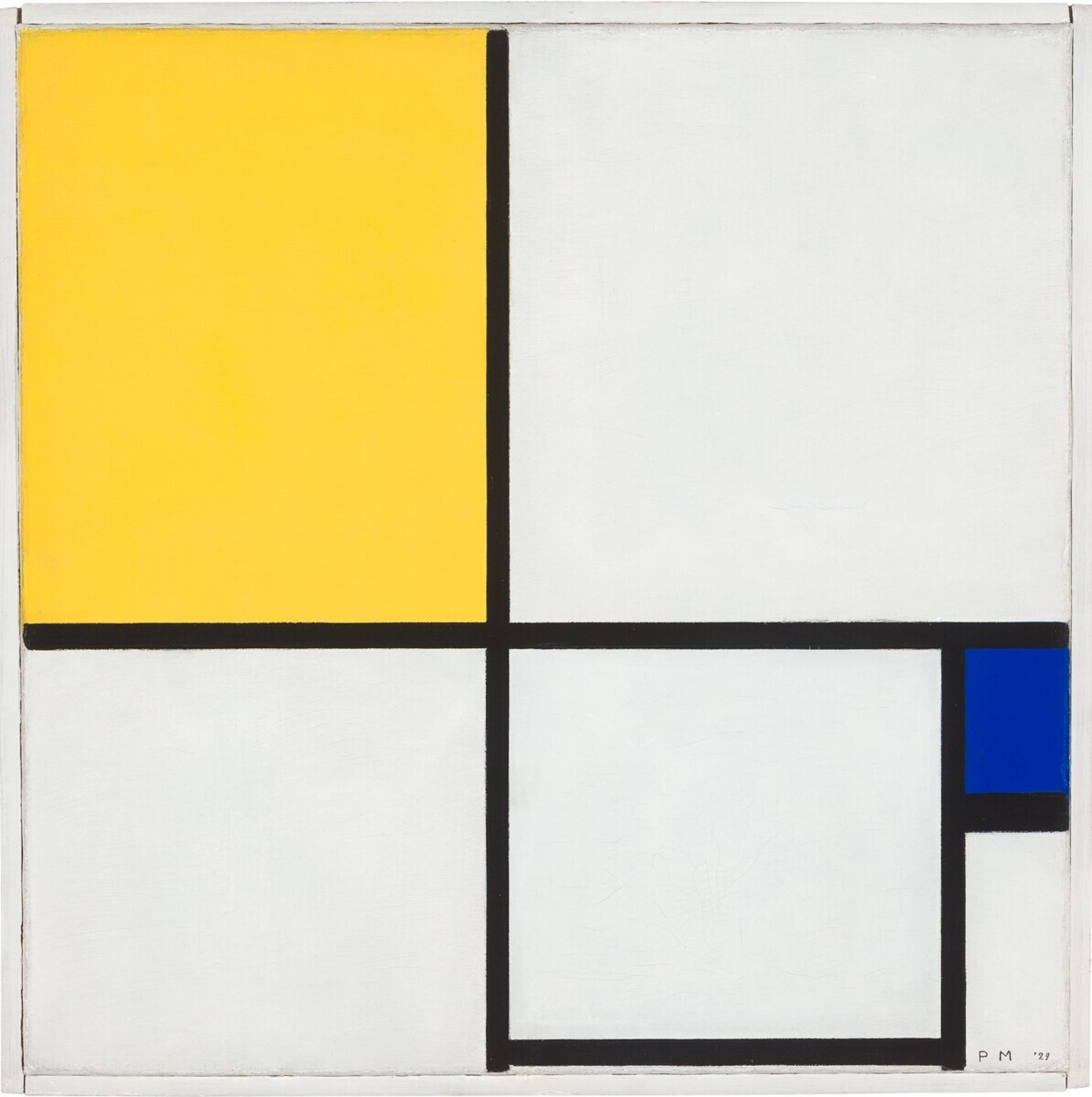 Komposition no II (Composition no II) by Piet Mondrian - 1929 - 52 x 52 cm 