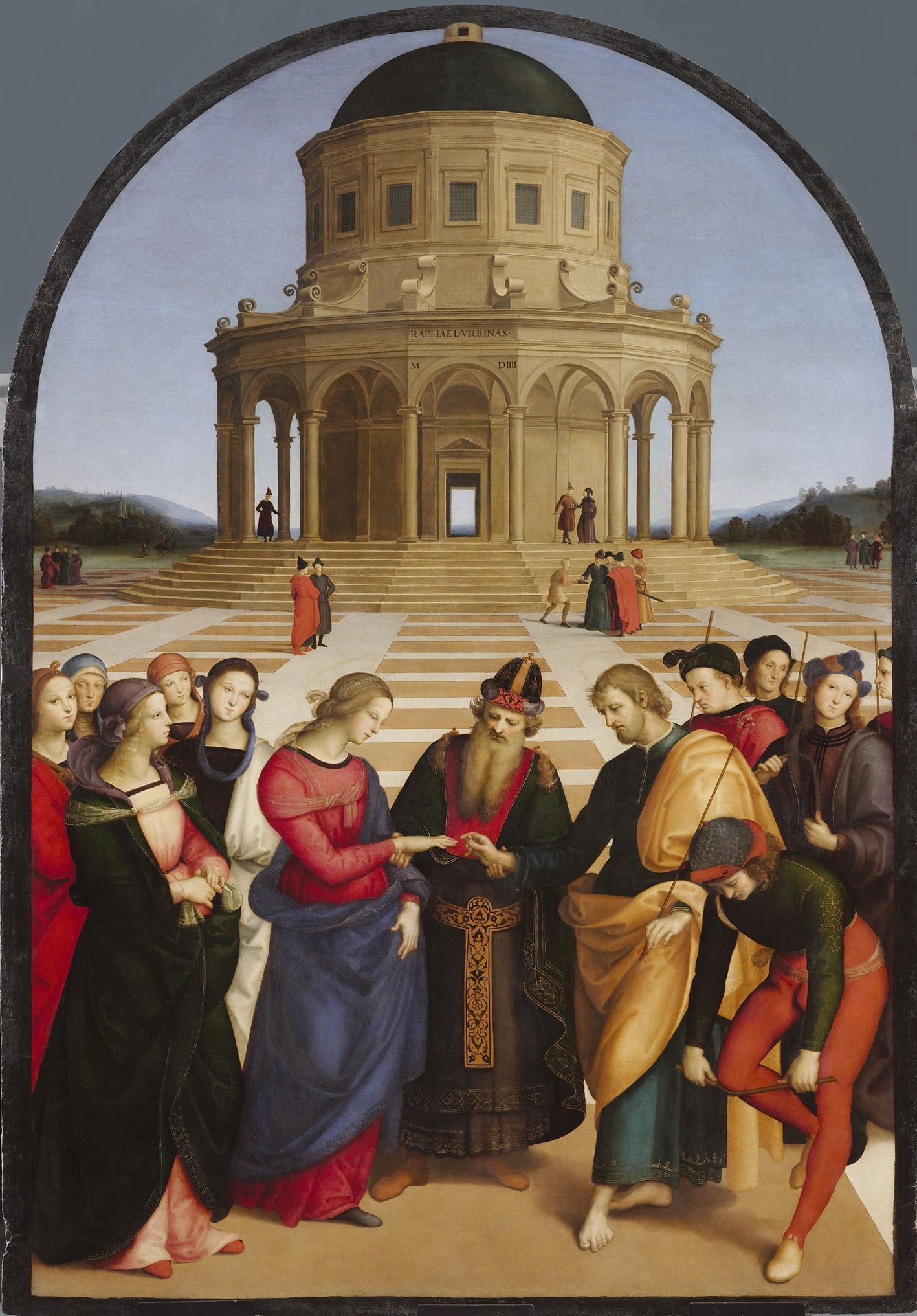 Zaślubiny Marii by Raphael Santi - 1504 - 170 x 118 cm 
