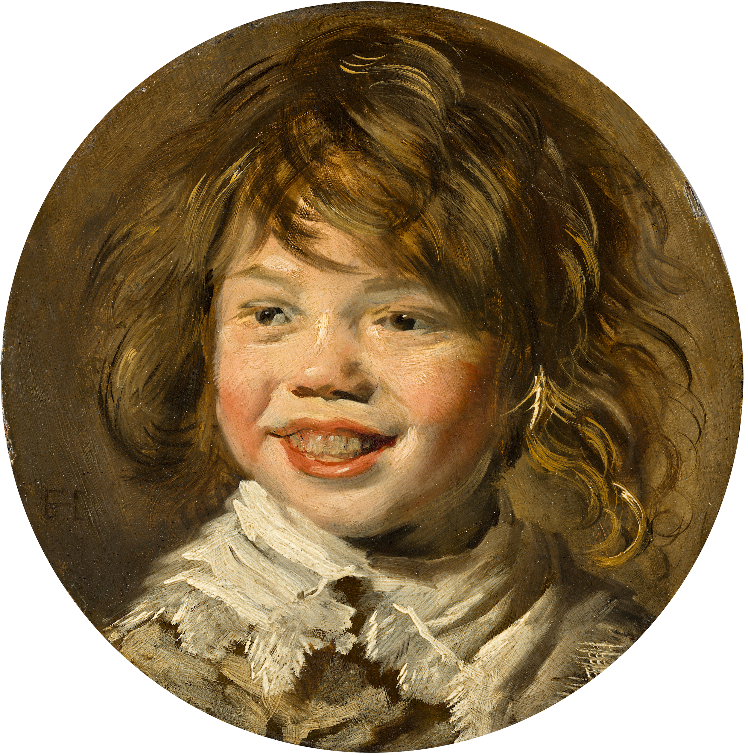 Laughing Boy by Frans Hals - 1625 - 30.45 cm diameter Mauritshuis, The Hague