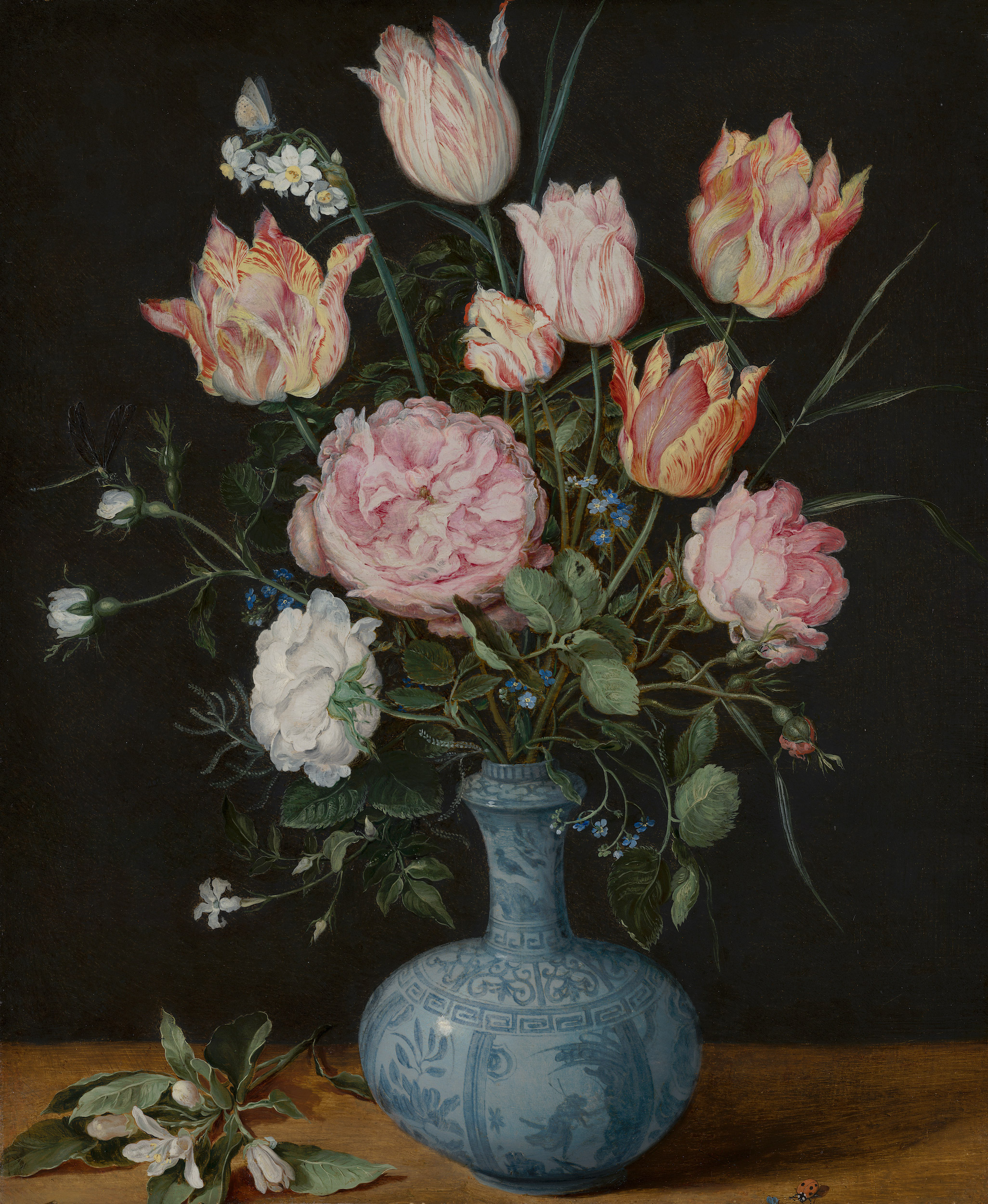 万历瓶中的花 by 扬 勃鲁盖尔 - c. 1610 - 1615 - 42 x 34.5 cm 