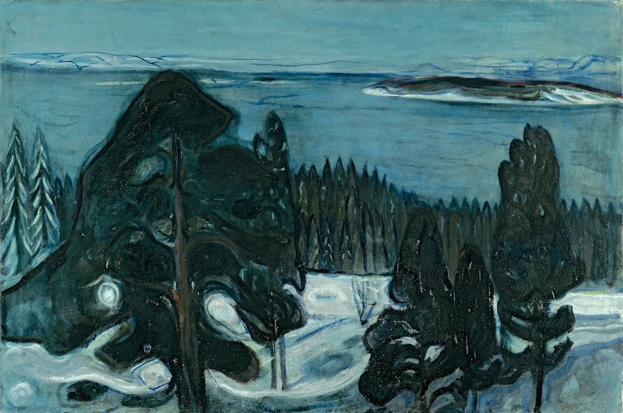 Winter Night by Edvard Munch - 1900-1901 - 81 x 121 cm Kunsthaus Zürich