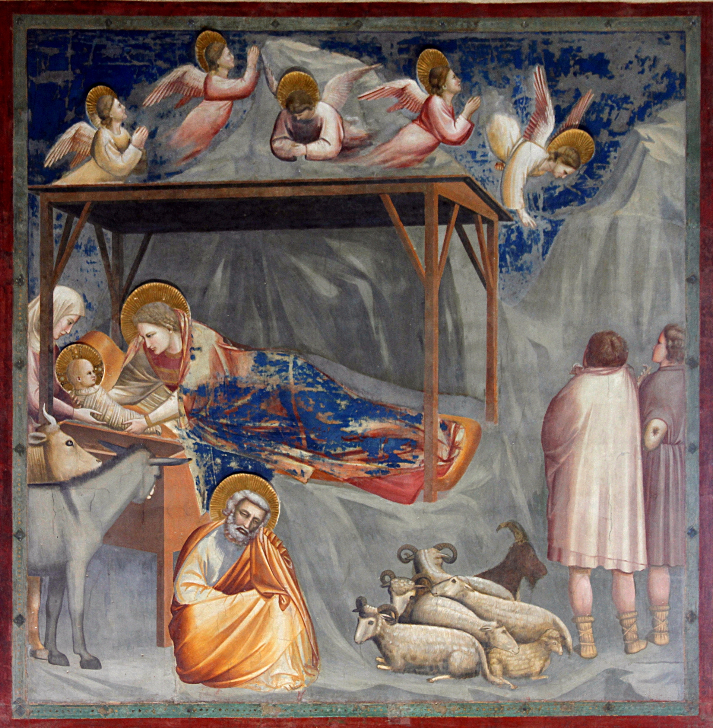 Nativity by Giotto di Bondone - 1303–1305 - 200 x 185 cm Cappella degli Scrovegni
