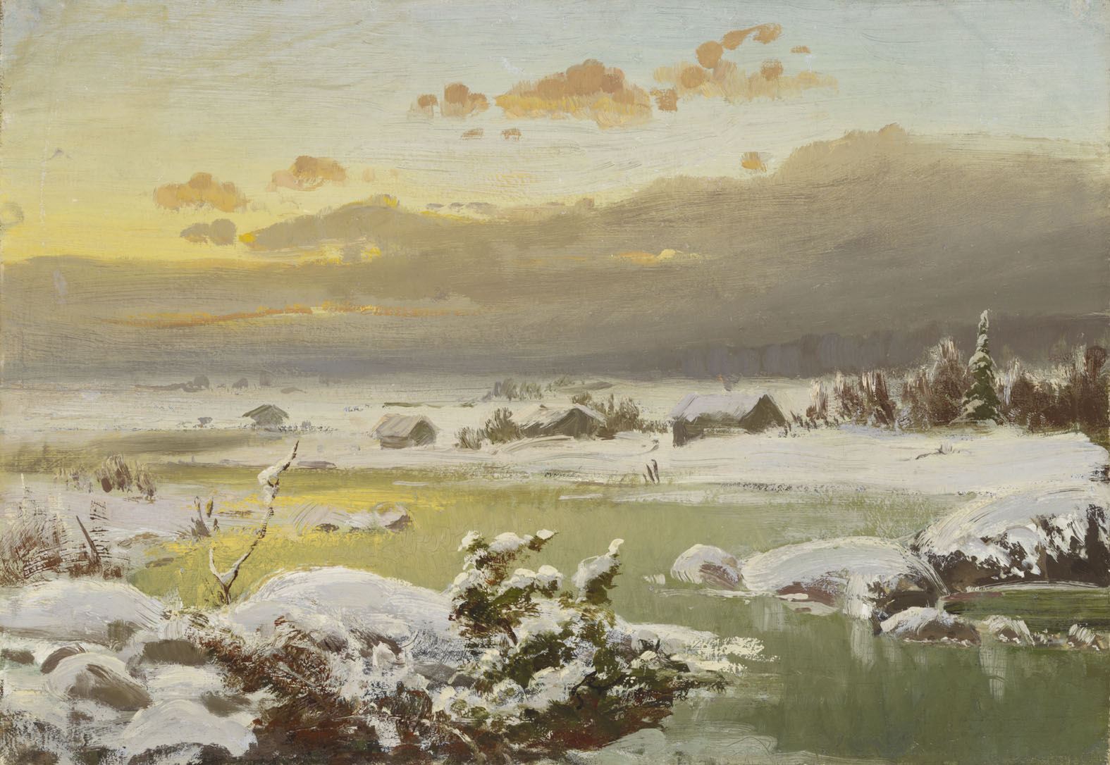 Téli táj by Fanny Churberg - 1878 - 34 × 48,5 cm 