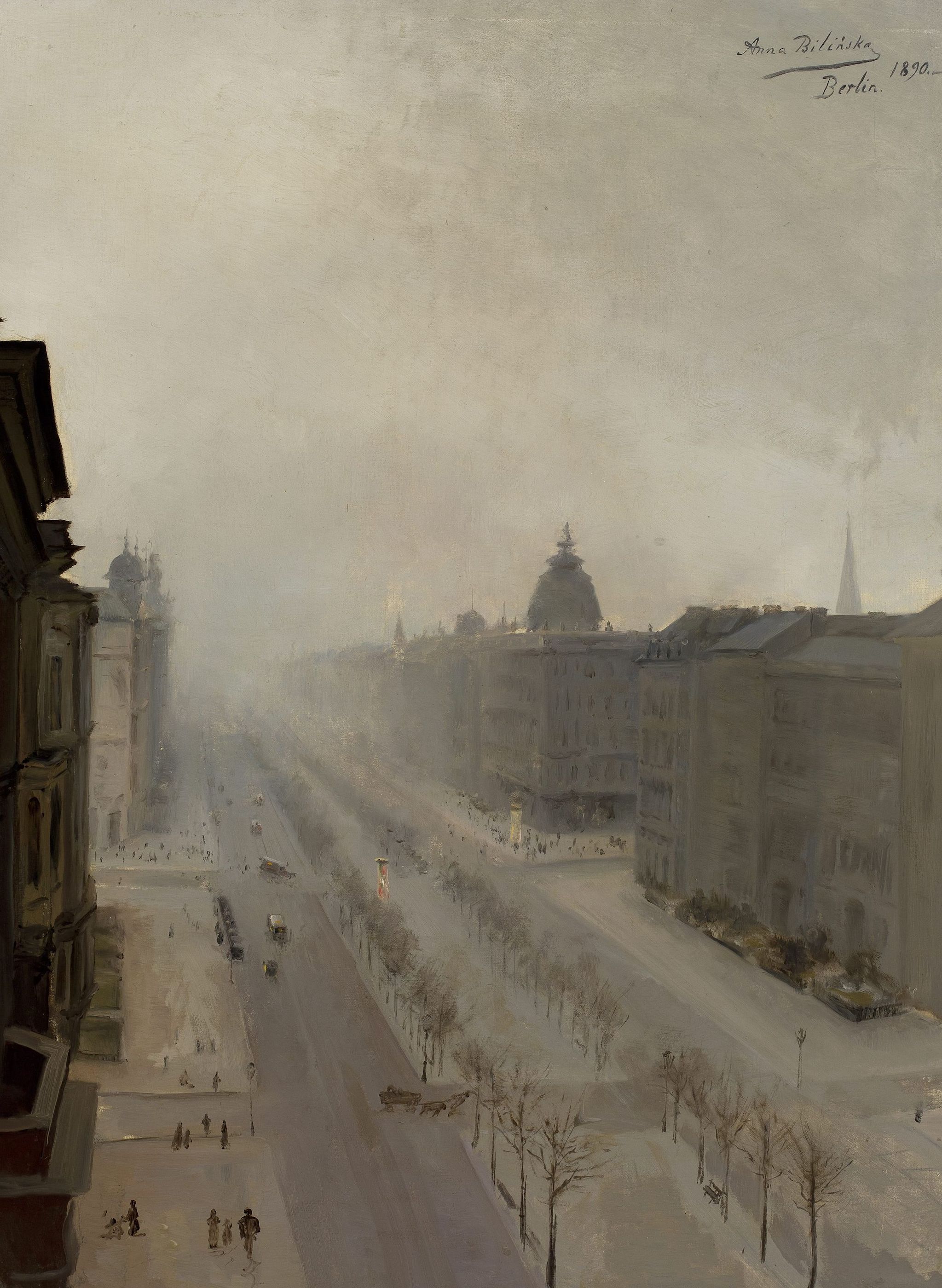 Unter den Linden in Berlijn by Anna Bilińska-Bohdanowicz - 1890 - 82 x 60 cm 