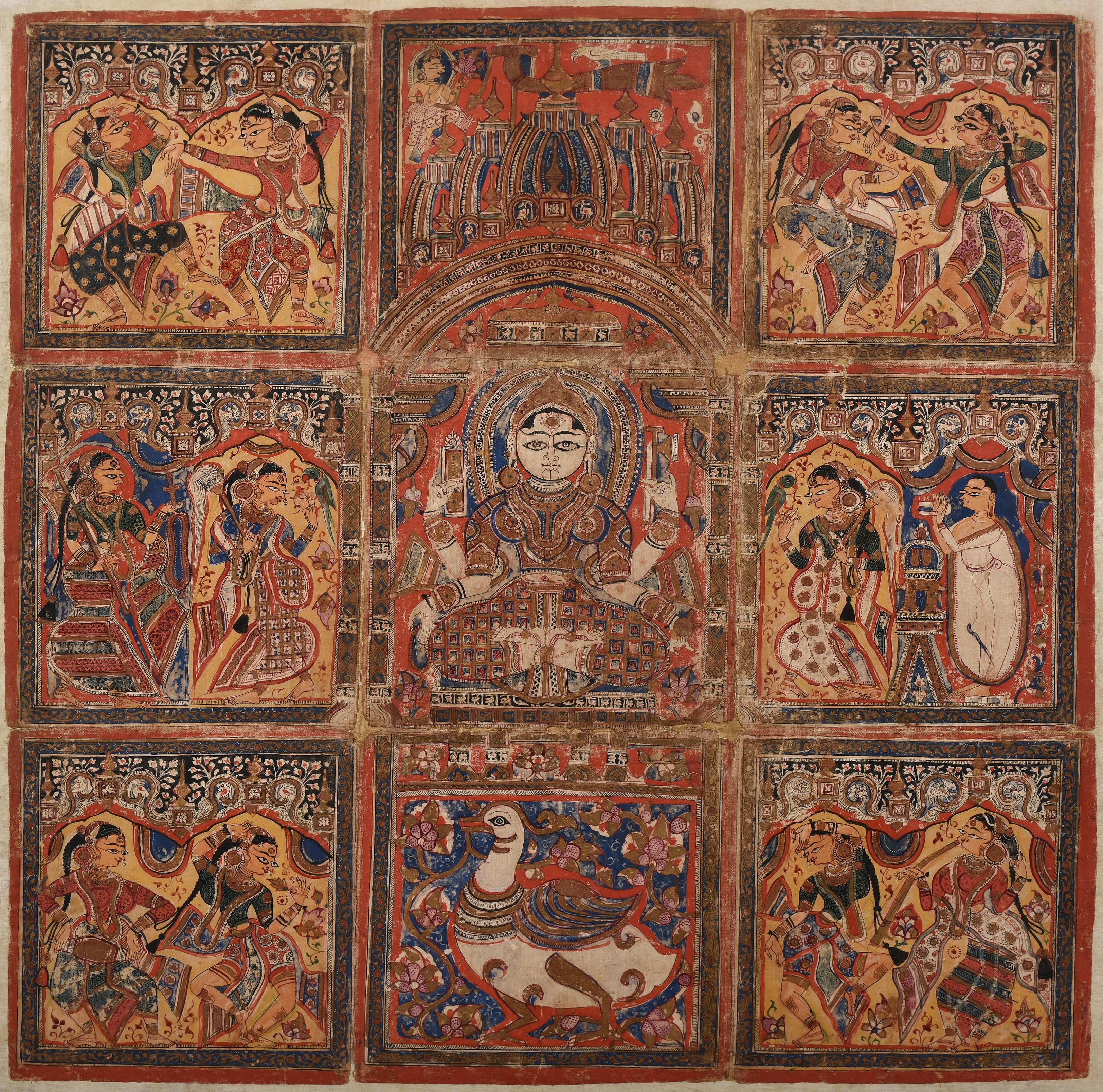 Saraswati Pata by Unknown Artist - c. 1475-1500 - 54.8 x 44.5 cm National Museum of New Delhi, India