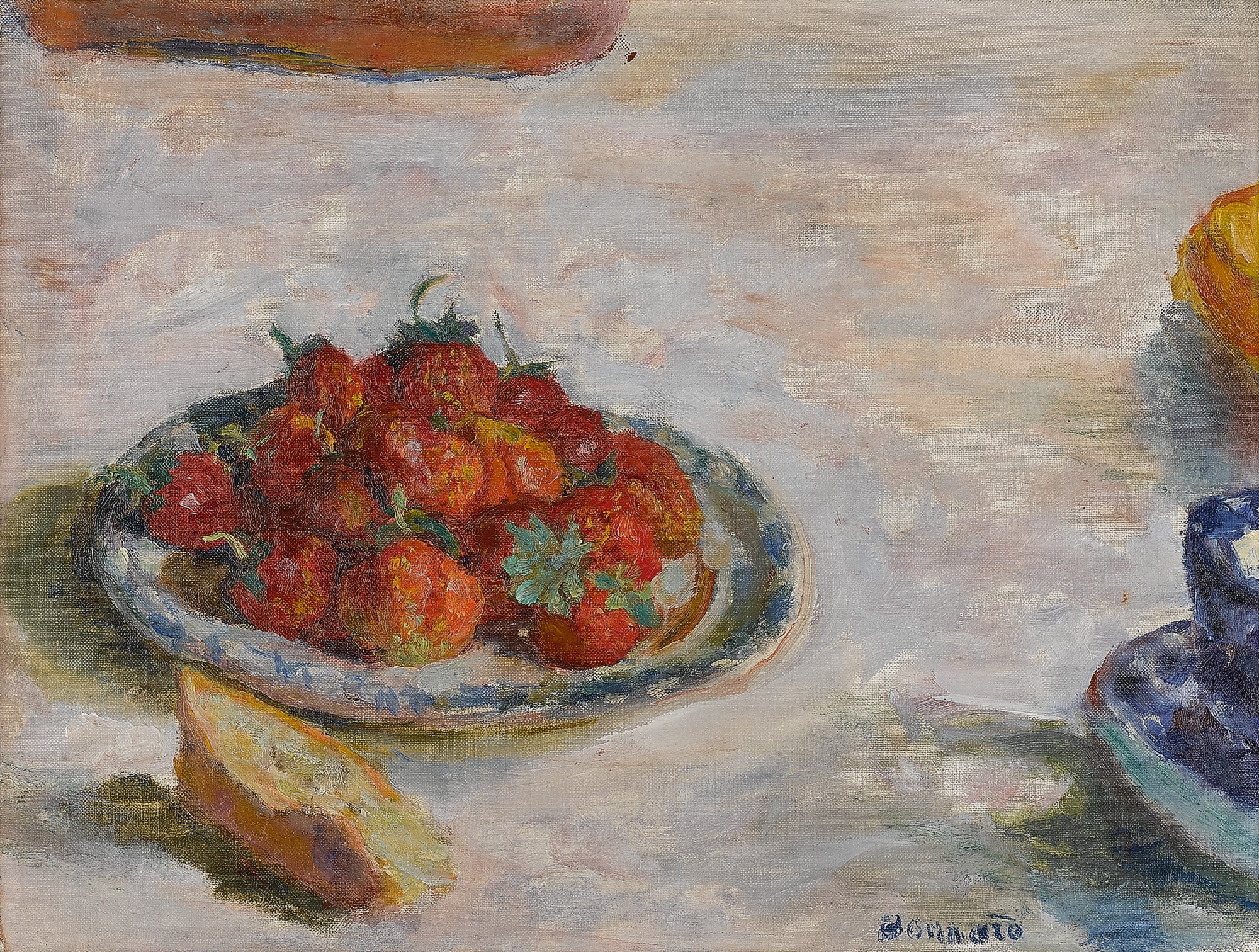 A Plate of Strawberries by Pierre Bonnard - 1922 - 29 cm x 39 cm private collection