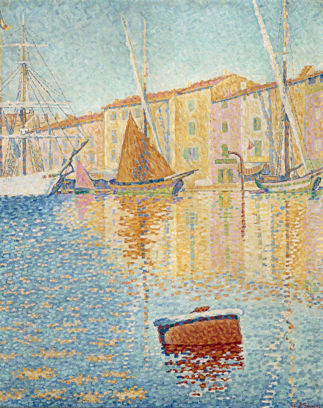 Červená bójka, Saint-Tropez by Paul Signac - 1895 - 81 × 65 cm 