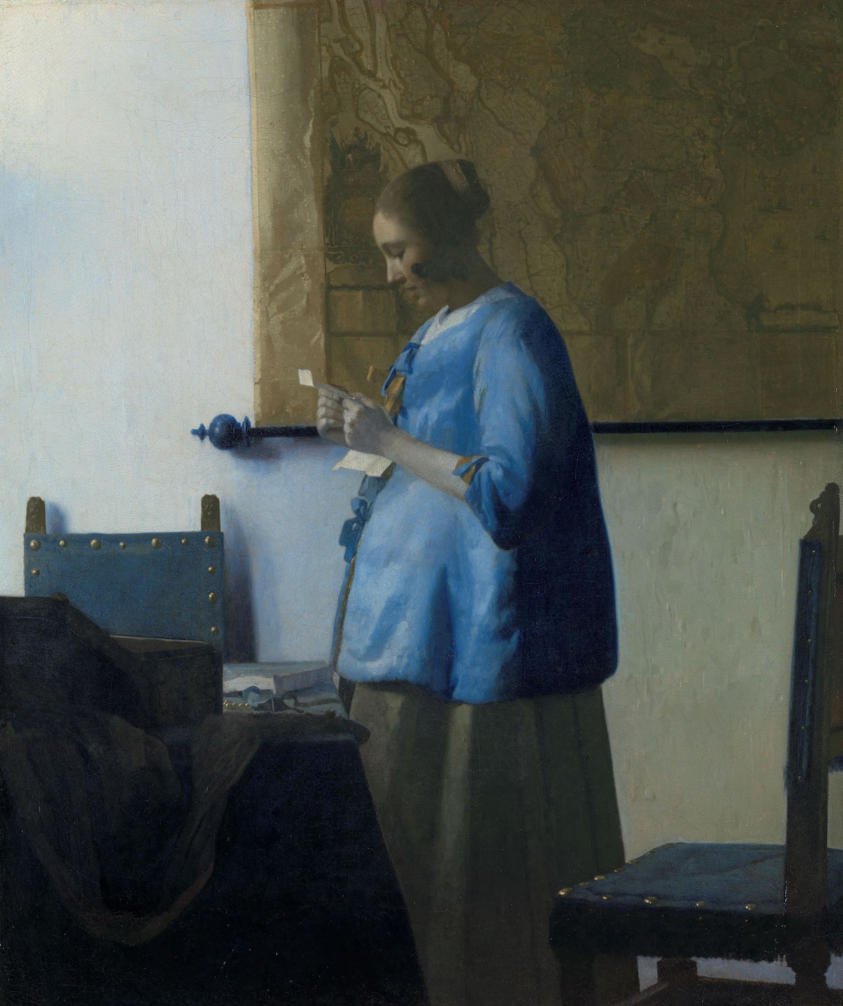 Woman Reading a Letter by Johannes Vermeer - c. 1663 - 46.5 × 39 cm RijksmuseumnameRijksmuseum