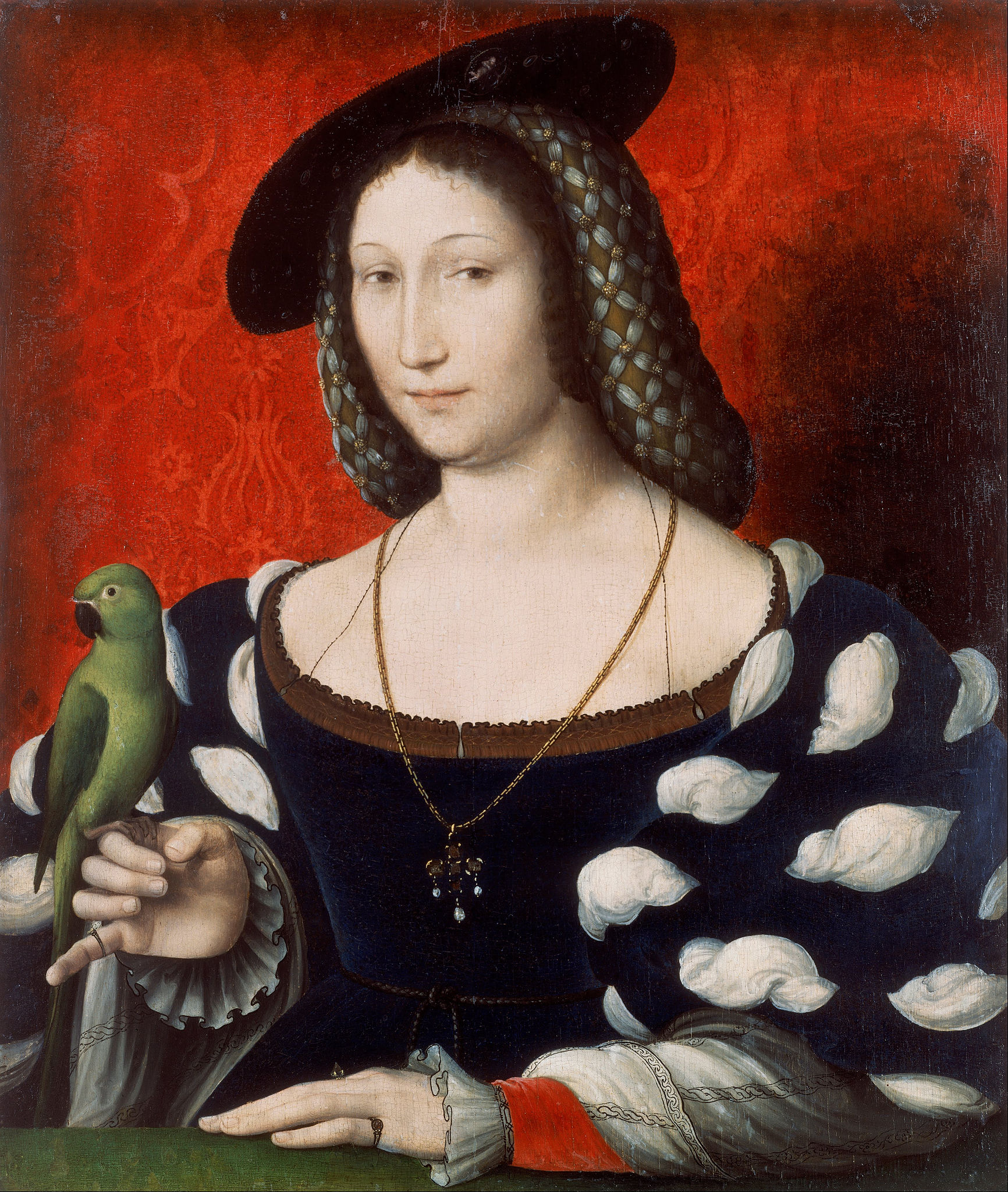 Navarrai Margit portréja by Jean Clouet - 1527 körül - 51,4 x 59,8 cm 