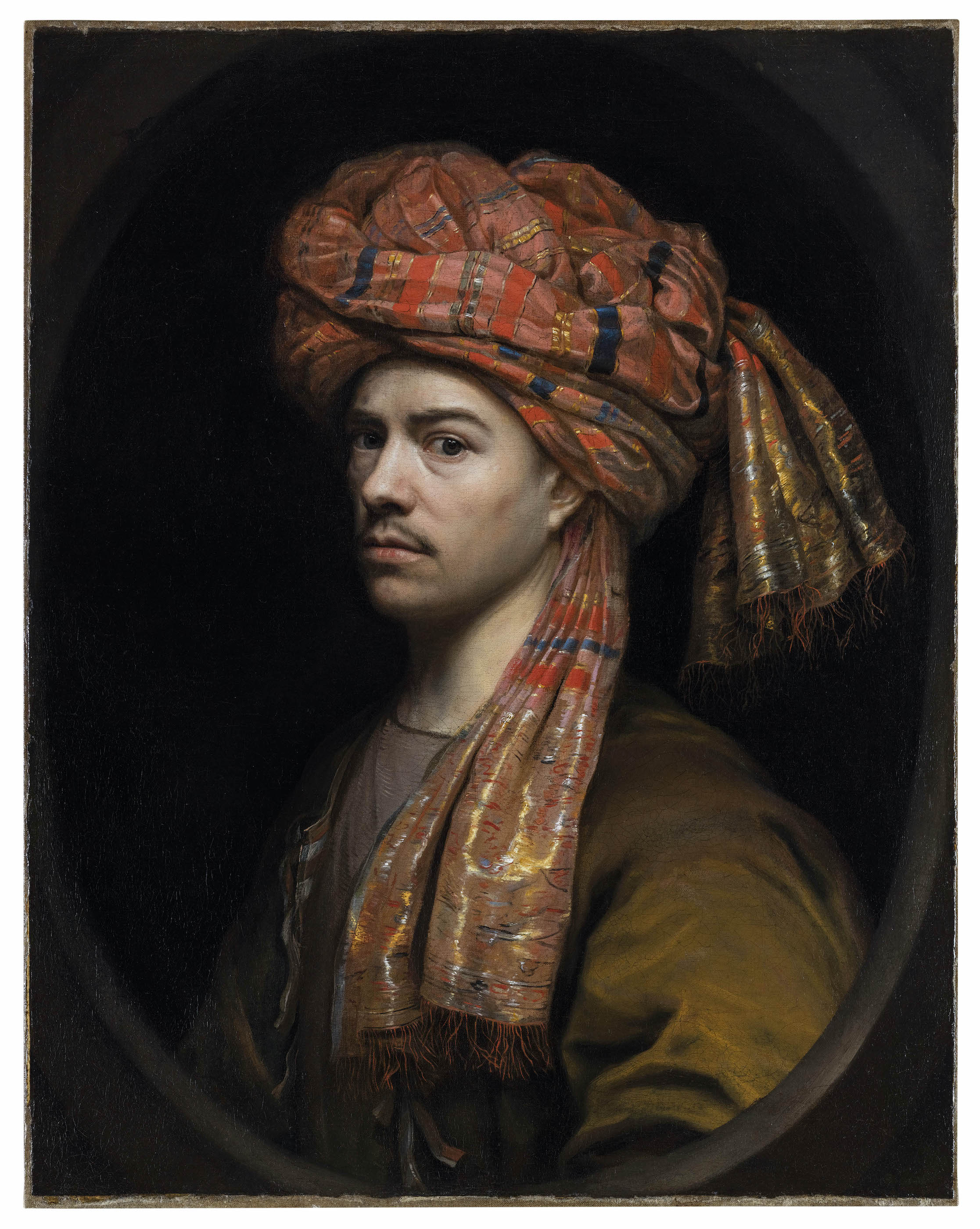 Self-Portrait With a Turban by Wallerant Vaillant - 1650-1660 - 74 x 59,5 cm private collection