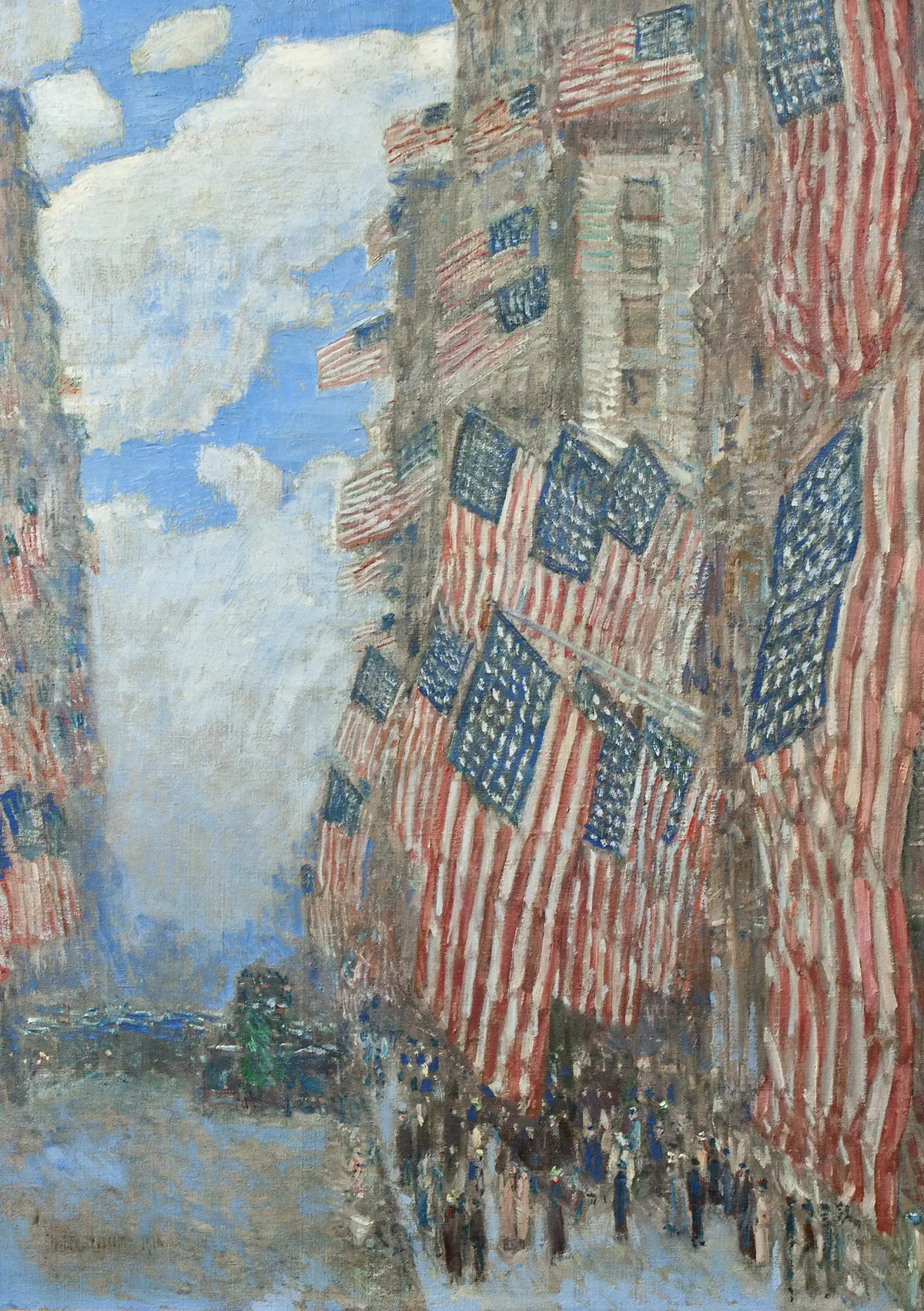 4 Temmuz 1916 (orig. "The Fourth of July, 1916") by Frederick Childe Hassam - 1916 - 91,4 × 66,7 cm 