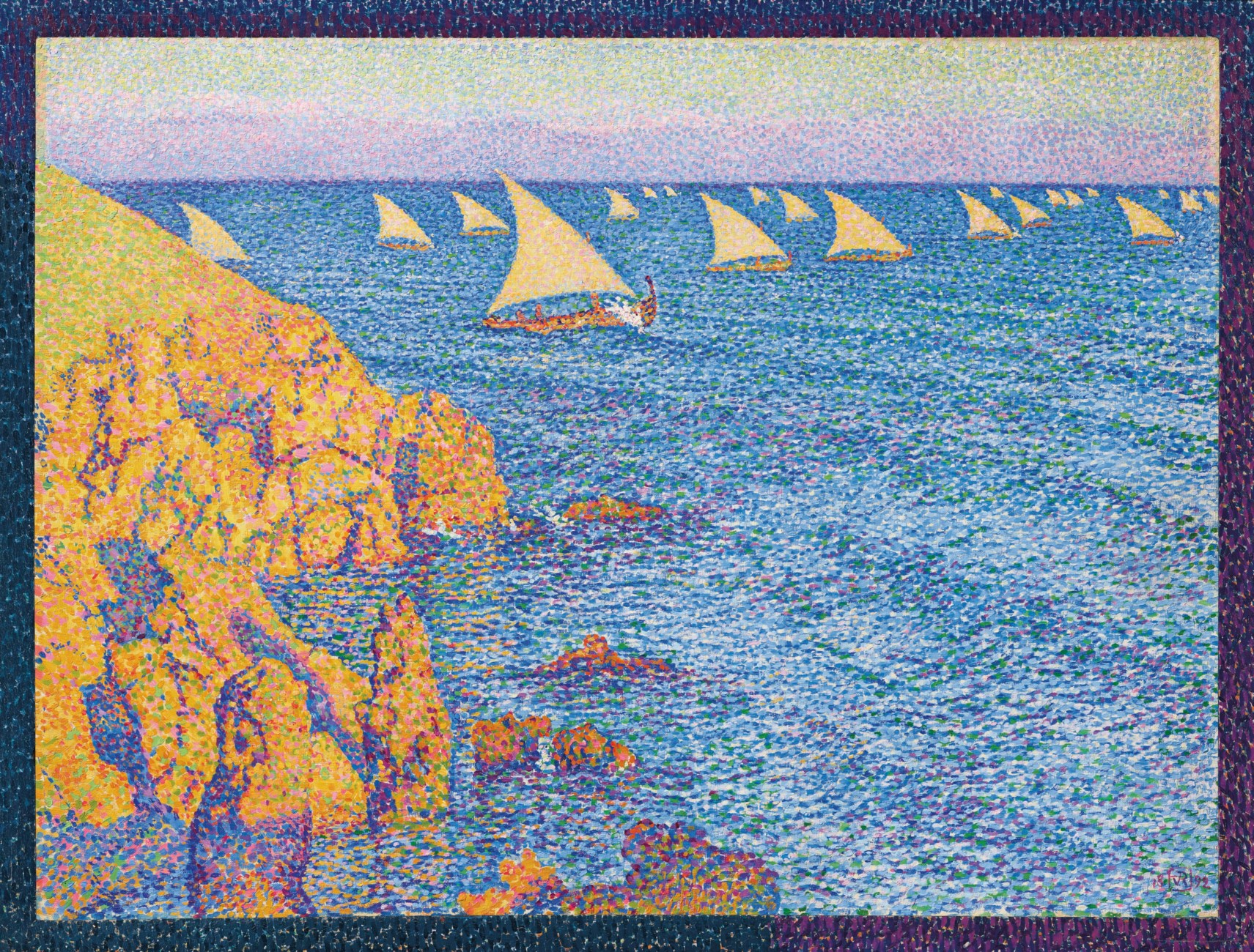 La regata by Theo van Rysselberghe - 1892 - 63 x 84 cm collezione privata