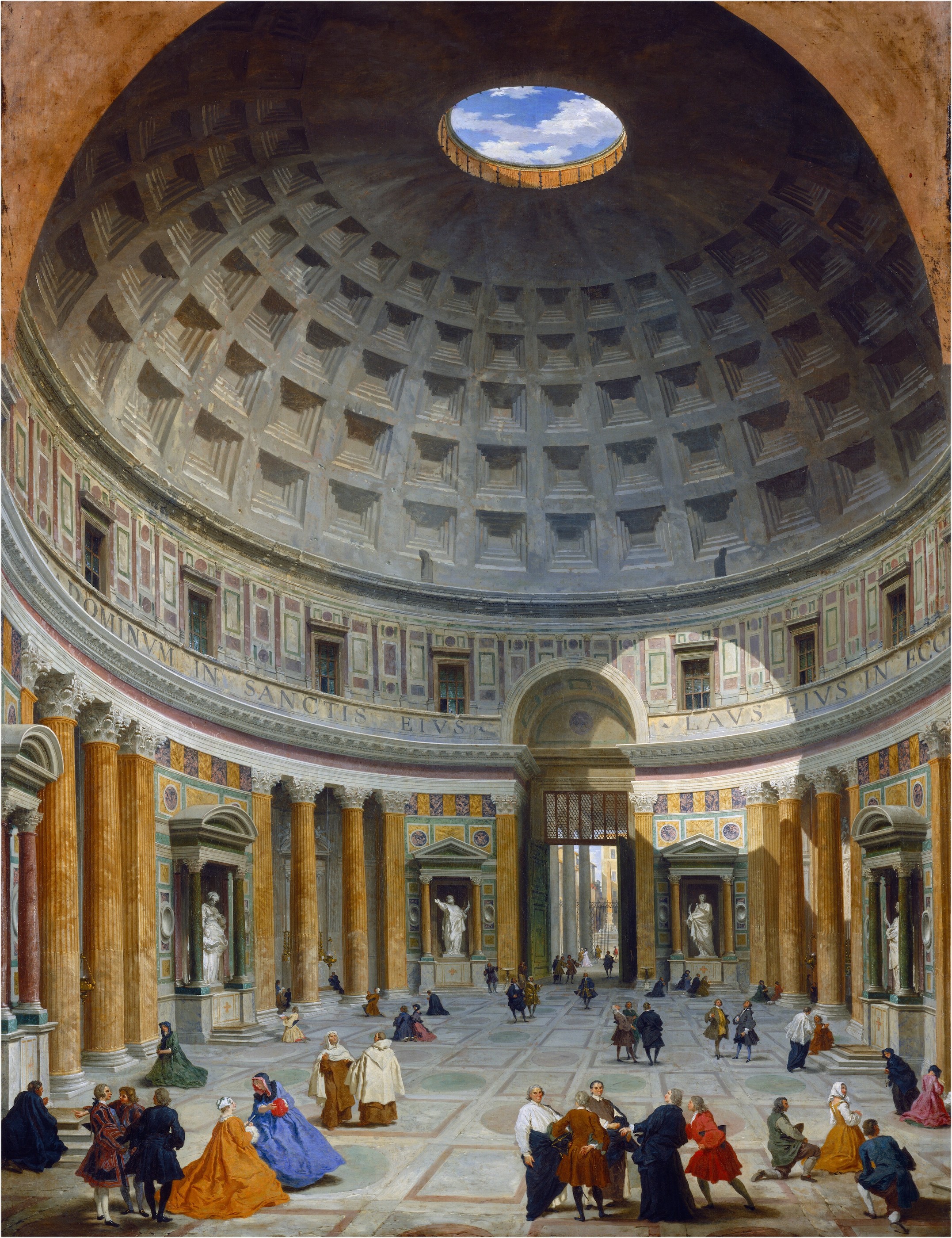 Interieur van het Pantheon in Rome by Giovanni Paolo Panini - ca. 1734 - 128 x 99 cm 